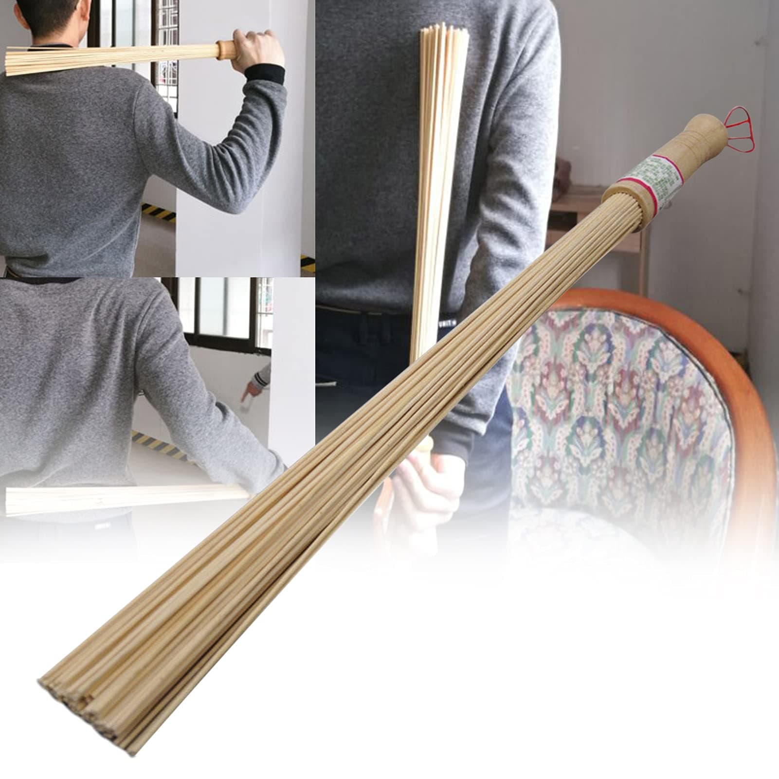 Majome Natural Bamboo Body Massage Tools Fitness Pat Hammer Health Care Stick 100% Natural Body Tapper for Tension Release Boost Lymphatic Drainage Instant Muscle Relief Nourish Skin