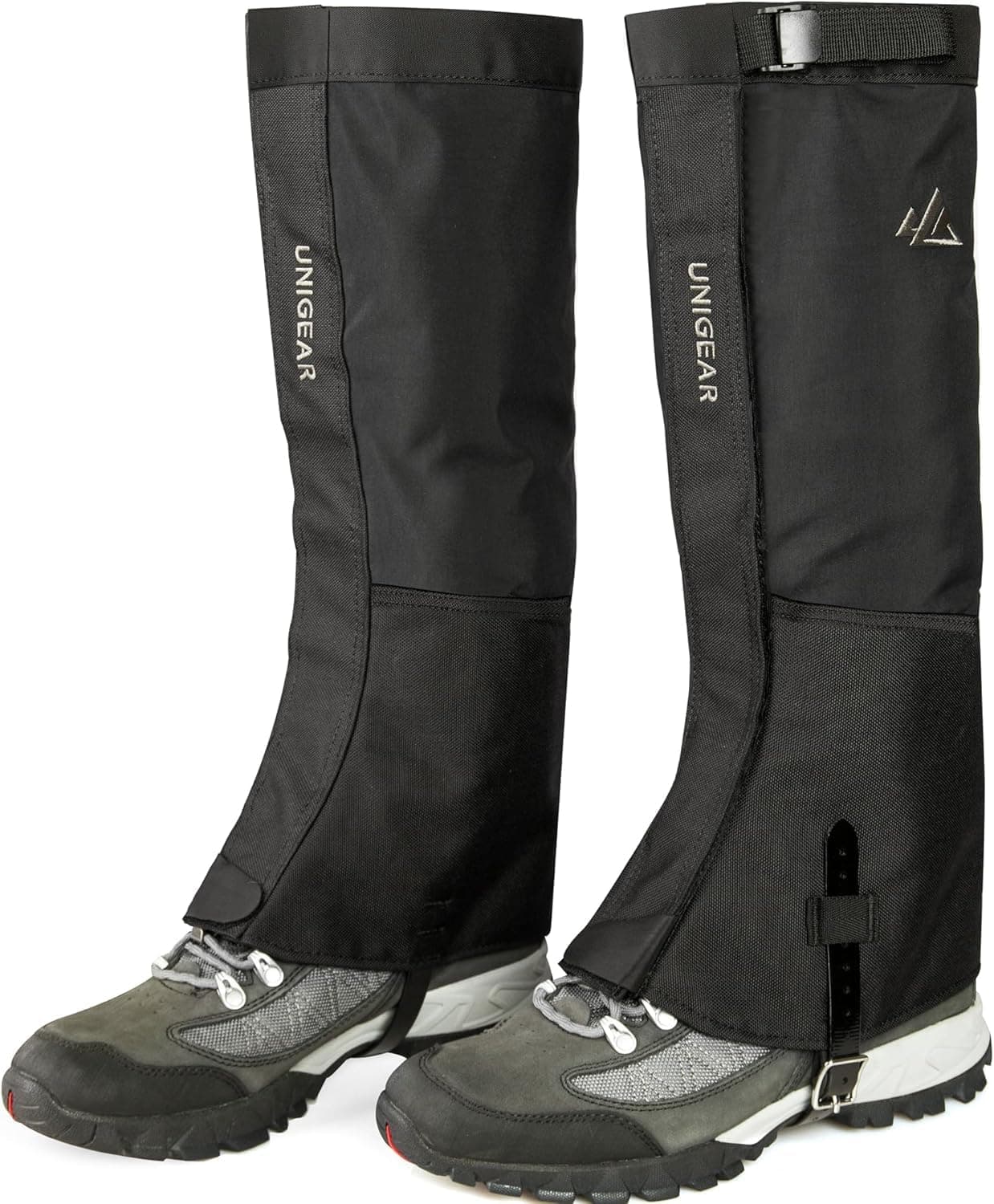 Leg Gaiters, 1000D Fabric Waterproof Boot Gaiters for Hiking Walking Climbing Hunting Skiing