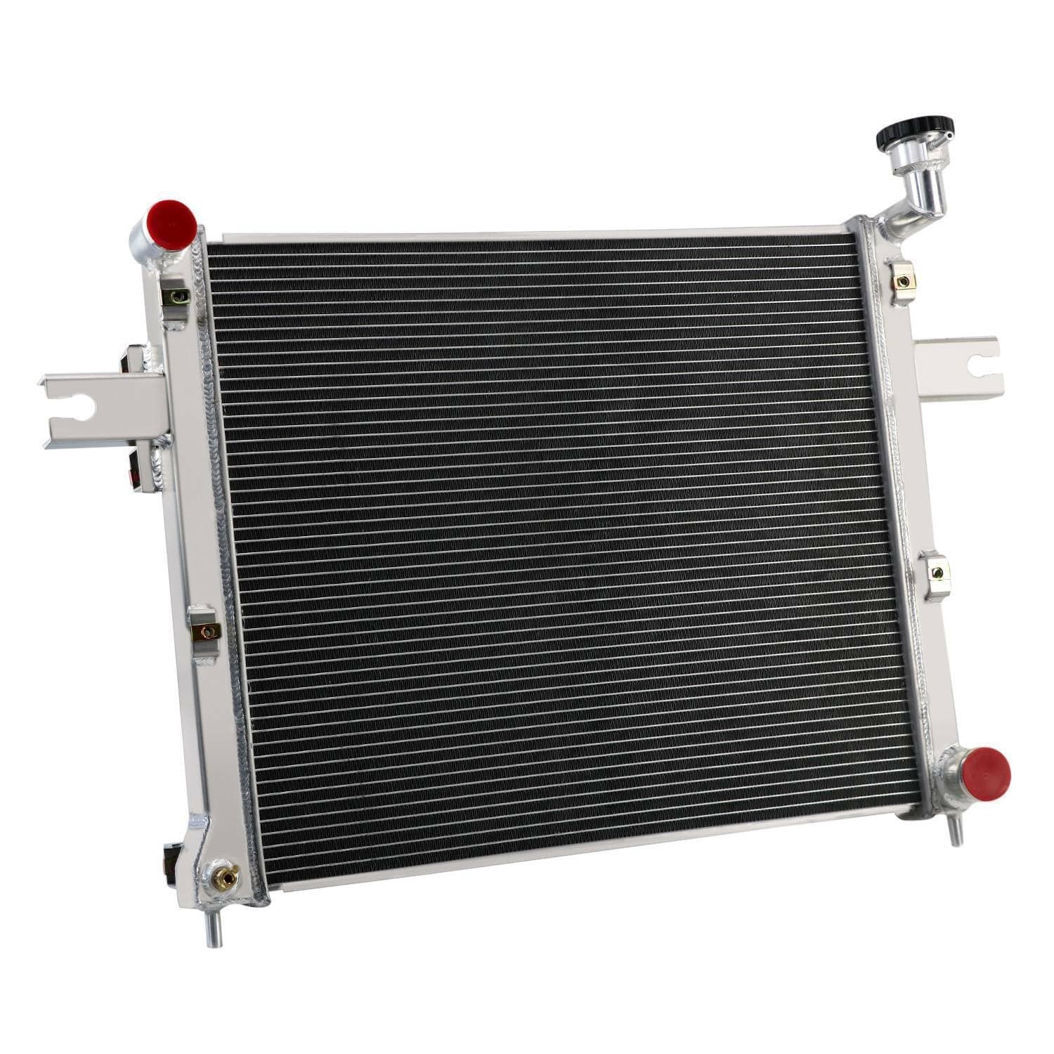 4 Row Aluminum Core Radiator Compatible with 2005-2010 Jeep Commander Grand Cherokee 2006 2007 2008 2009 3.7 4.7 6.1 V6 V8, Racing Radiator Cooling Radiator All Aluminum Cooler Radiator
