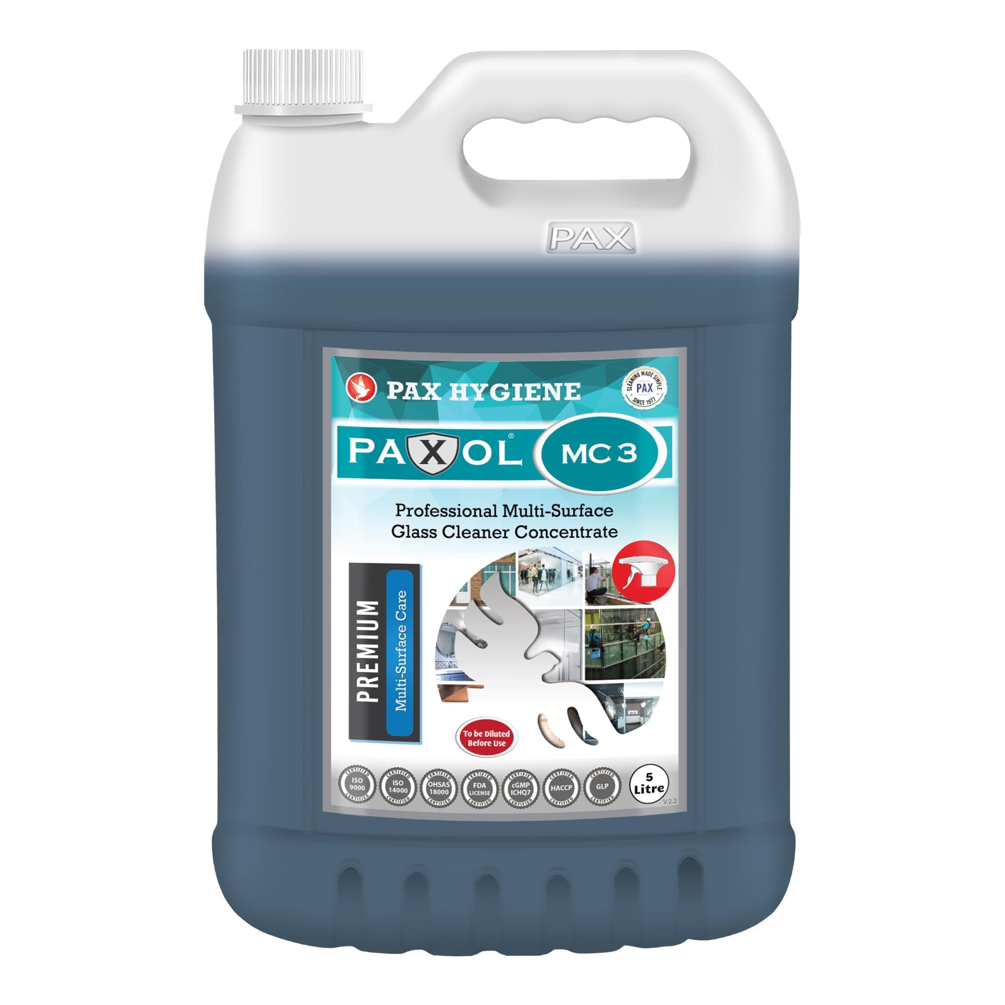 MC3 Professional Glass Cleaner Concentrate, 5L