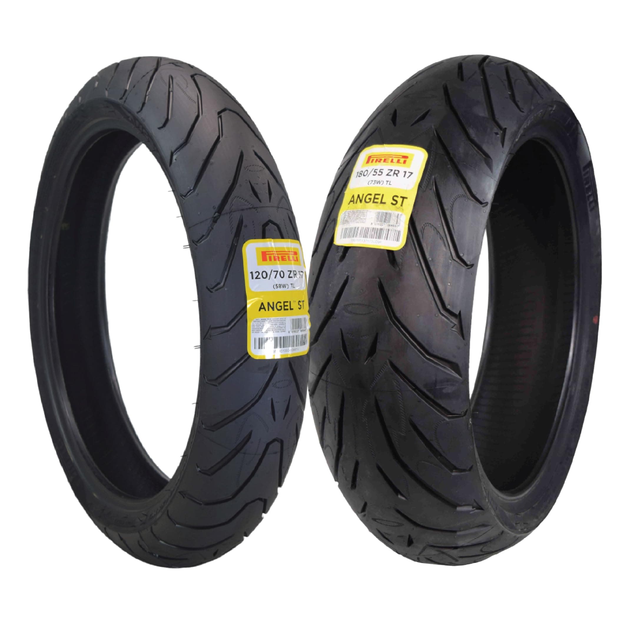 Pirelli Angel ST Front & Rear Street Sport Touring Motorcycle Tires (1x Front 120/70ZR17 1x Rear 180/55ZR17)