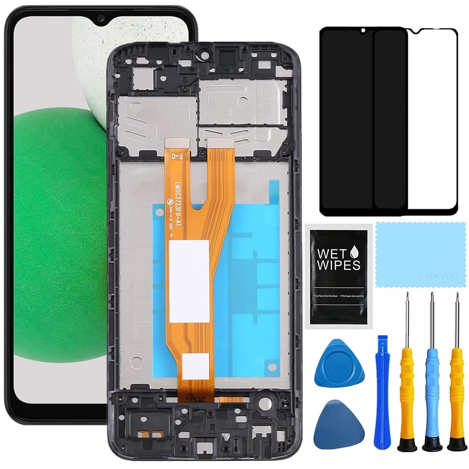 - for Samsung Galaxy A03 Core Screen Replacement with Frame for Samsung A03 CORE a032 Screen Replacement A032M/DS A032F/DS LCD Display digitizer Touch Screen Assembly with Repair Part Tools 6.5 inch