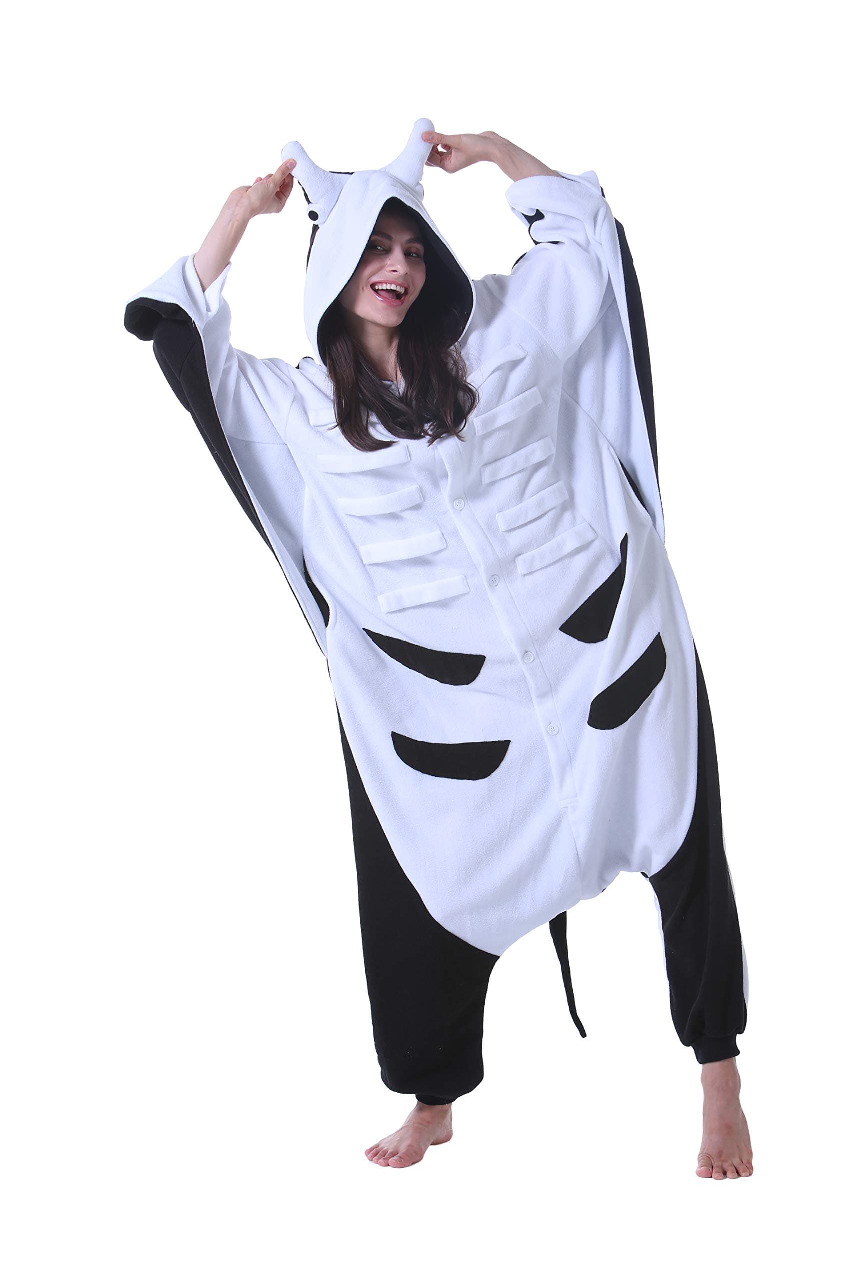 DarkCom Adult Manta Ray Onesie Women Men Pajamas Cosplay Halloween Costume One Piece Sleepwear Christmas Pajamas