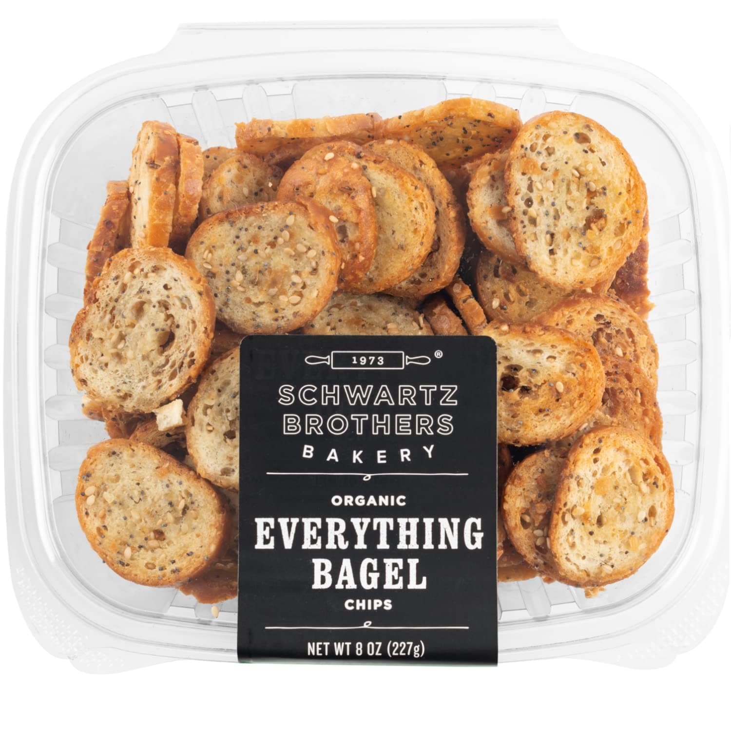 Everything Bagel Chips NY Style Bagel Crisps. Organic, Vegan, Kosher. From the artisans of Schwartz Brothers Bakery.