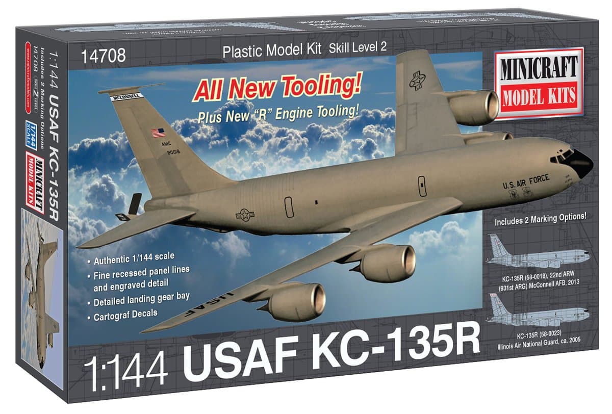 Minicraft Model Kits Kids KC-135R US Air Force Model Kit