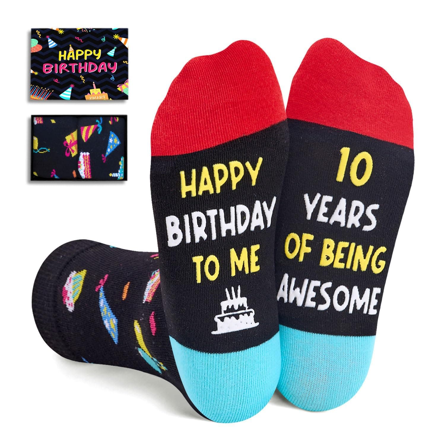 Zmart 3-12 Birthday Gifts - Socks for Kids Age 3-12, 3-12 Year Old Gift Ideas for Boys Girls