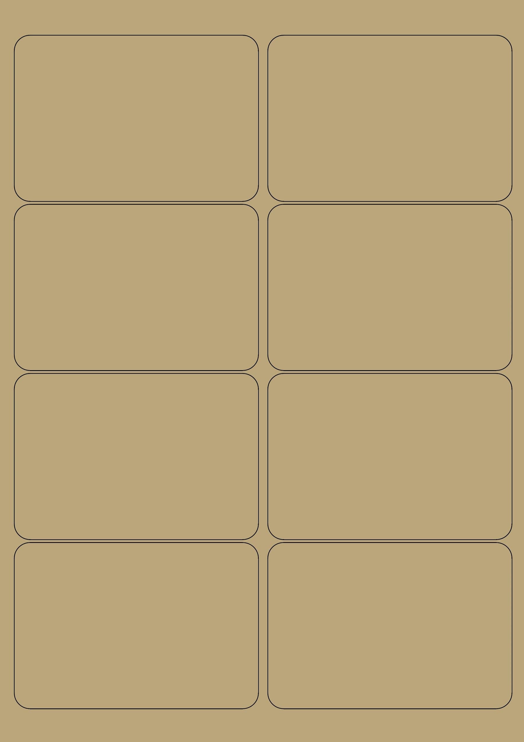 Couga Mall Blank Brown Kraft Paper Stickers Labels, Self-Adhesive & Printable Copy Label Paper for Laser & Inkjet Printer Gift Decoration, 25 Sheets/200 Stickers