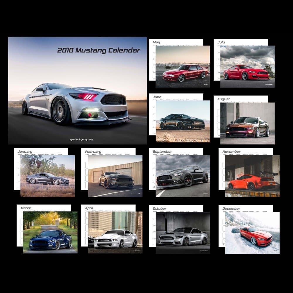 S550 Mustang 2018 Wall Calendar