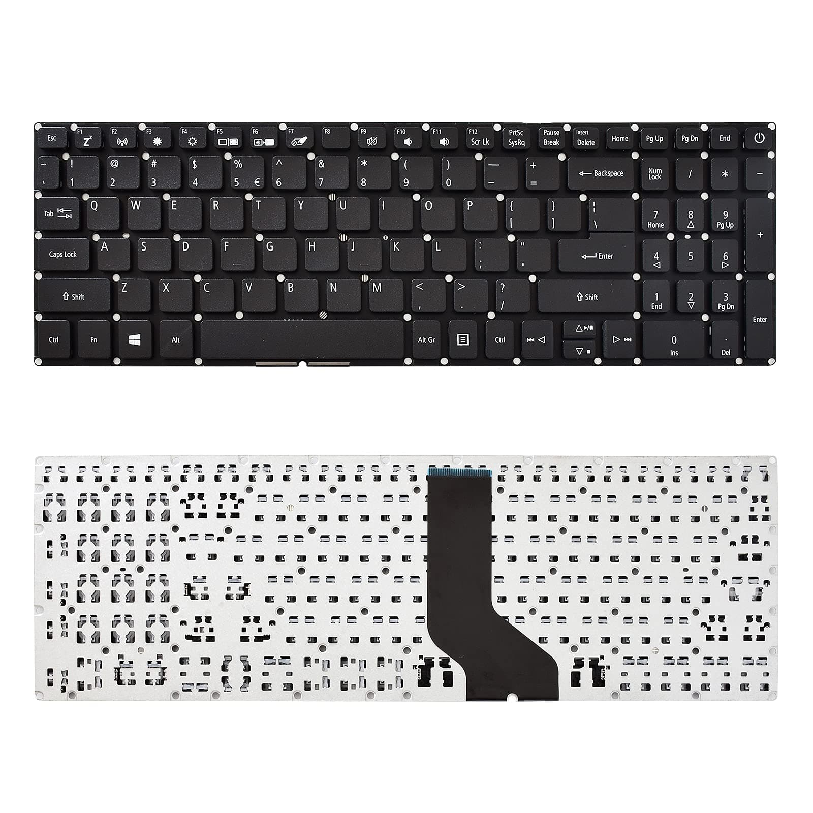Replacement Keyboard Compatible with Acer Aspire 3 A315-34 A315-41 A315-53.Aspire 7 A715-72G Black US Layout