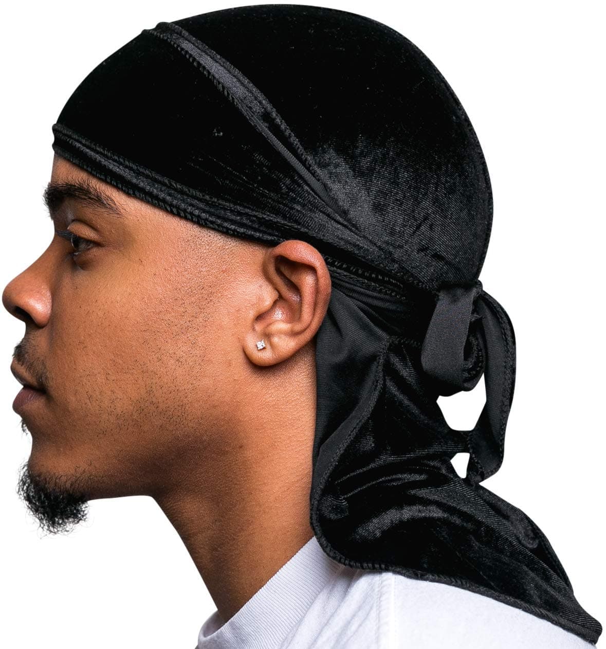 Velvet Durags for Men Waves (Multiple Colors) | Ultimate 360 Waves Velvet Durag Black