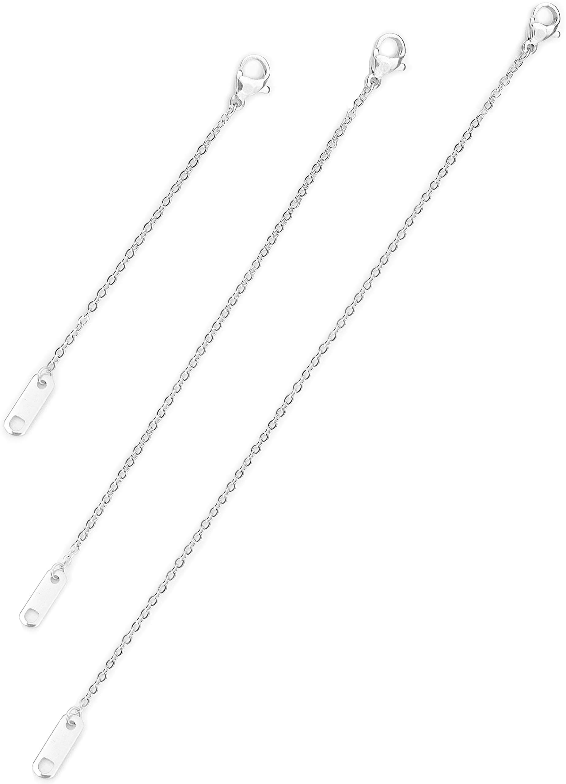 Altitude Boutique 18k Gold Plated Necklace Extenders Delicate Necklace Extender Chain Set for Women 3 Piece Set, Extensions 2", 4", 6" Inches Hypoallergenic in Gold, Rose Gold, or Silver