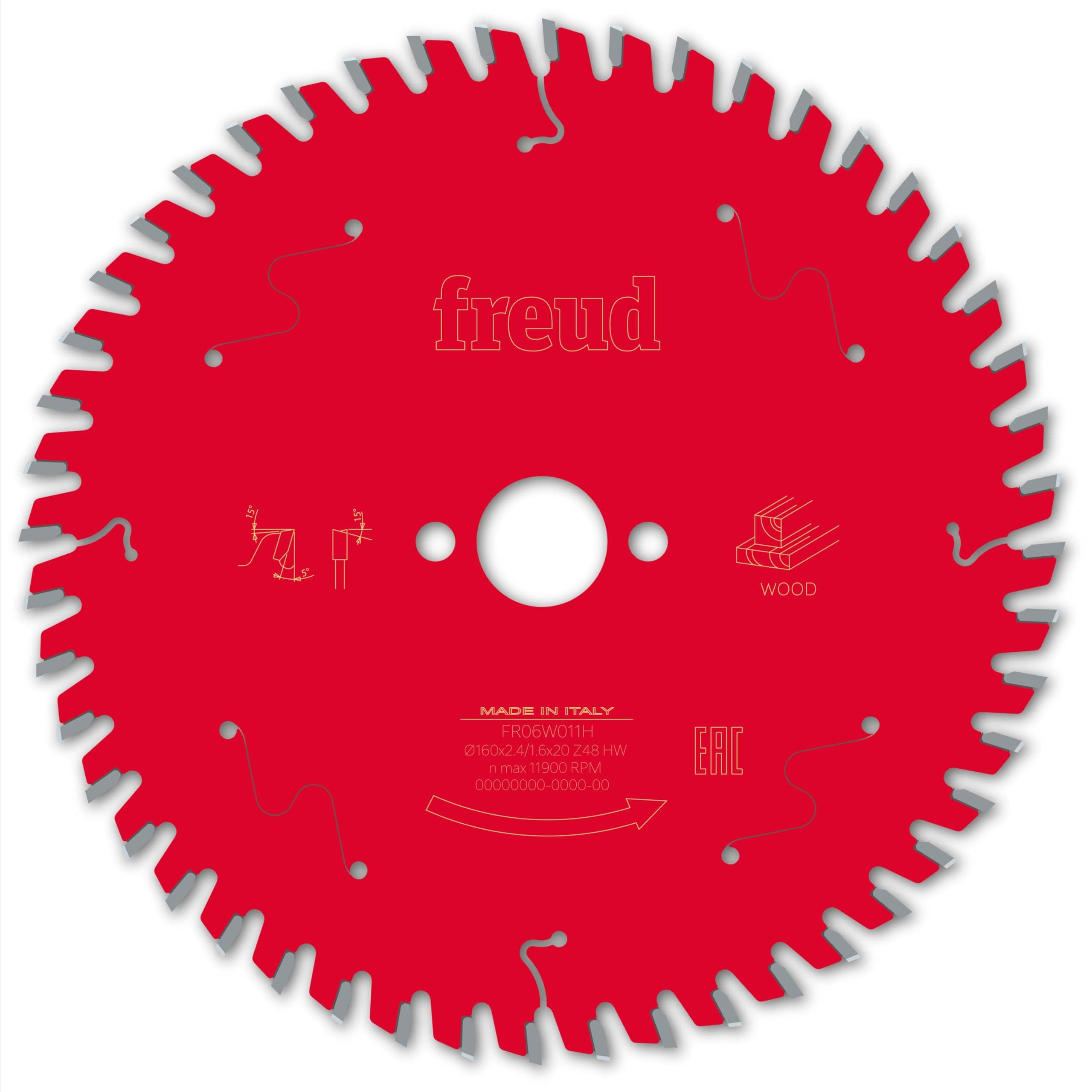 F03FS09683 Circular Saw Blade for Wood 160 x 20mm x 48T