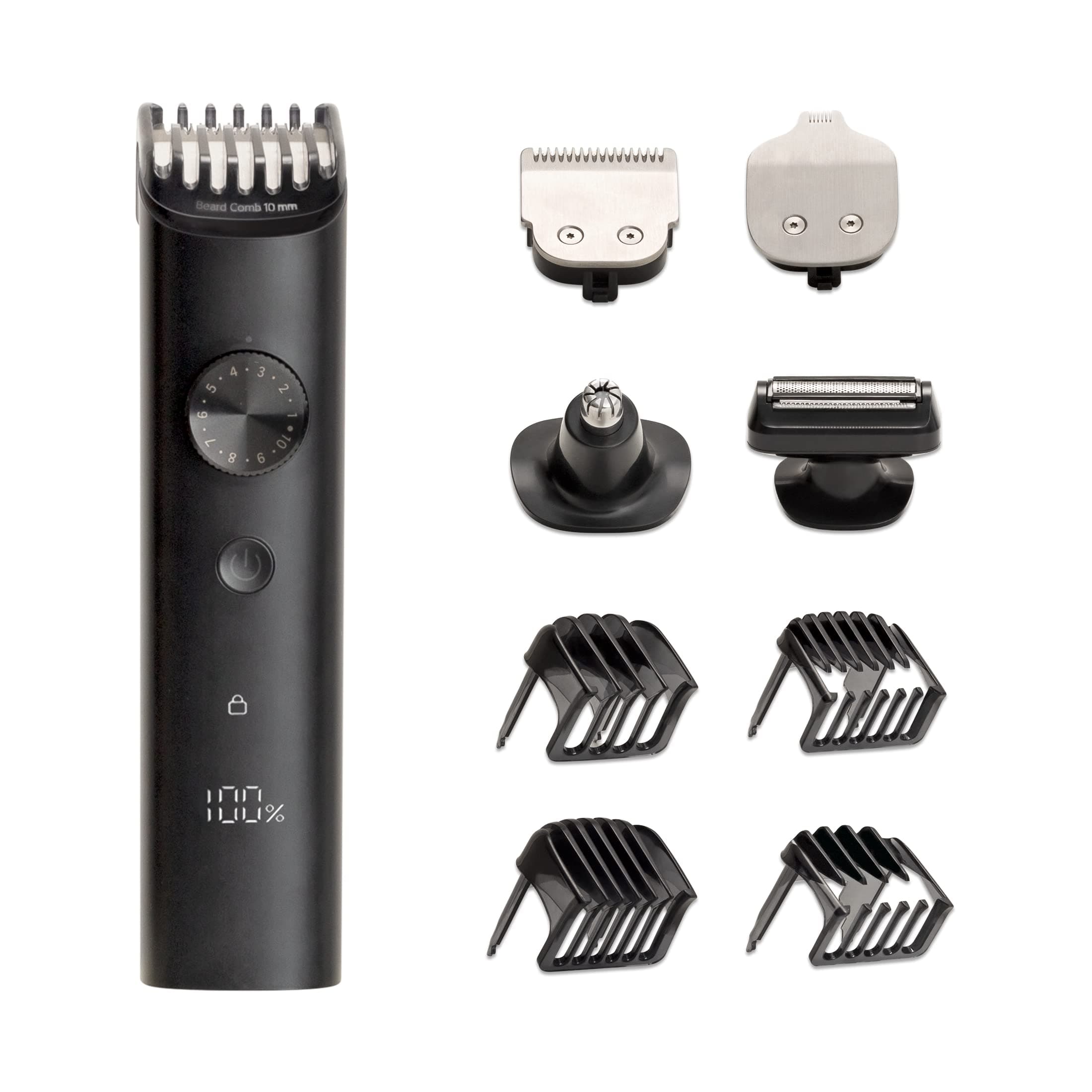 MI Grooming Kit Pro(Trimmer Kit),Face,Hair,Body-All-in-One Professional Styling Trimmer For Men,Body Groomer,Nose & Ear Hair Trimming,Hair Clippers,Beard Combs,Quick Charge & 90 Mins Run Time,Black