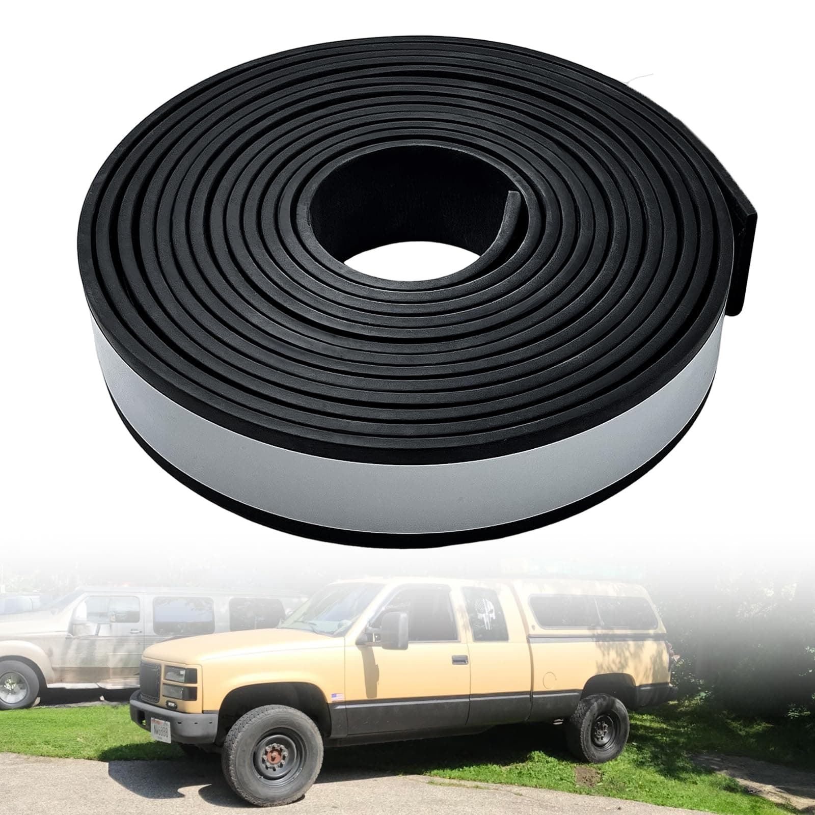 Replace ESI Cap Seal XL 23FT (2" Width x .200" Height x 23' Length) EPDM Rubber for Truck Cap 200 lbs or Less, Camper Shell up to 200 lbs Five Year Warranty