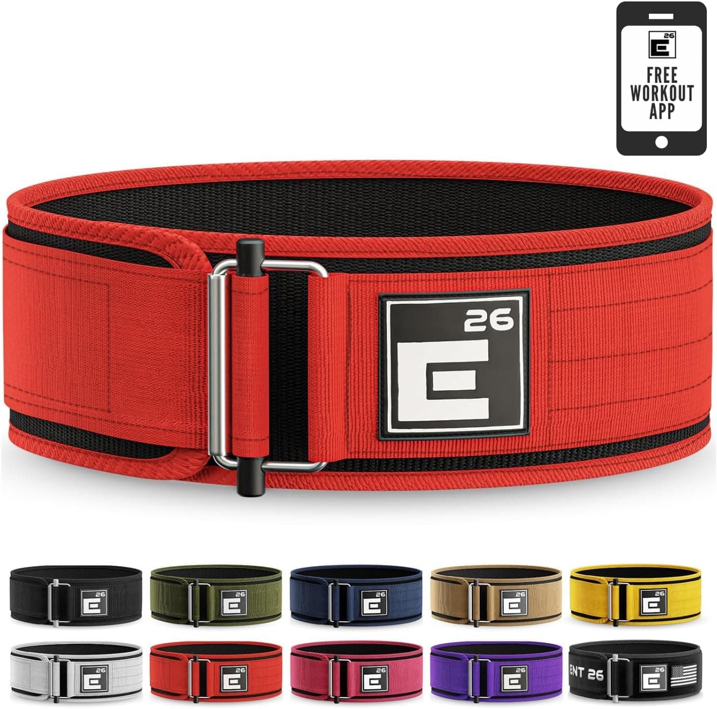 Self-Locking Weight Lifting Belt - Premium Weightlifting Belt for Serious Functional Fitness, Weight Lifting, and Olympic Lifting Athletes - Lifting Support for Men and Women - Deadlift Training Belt