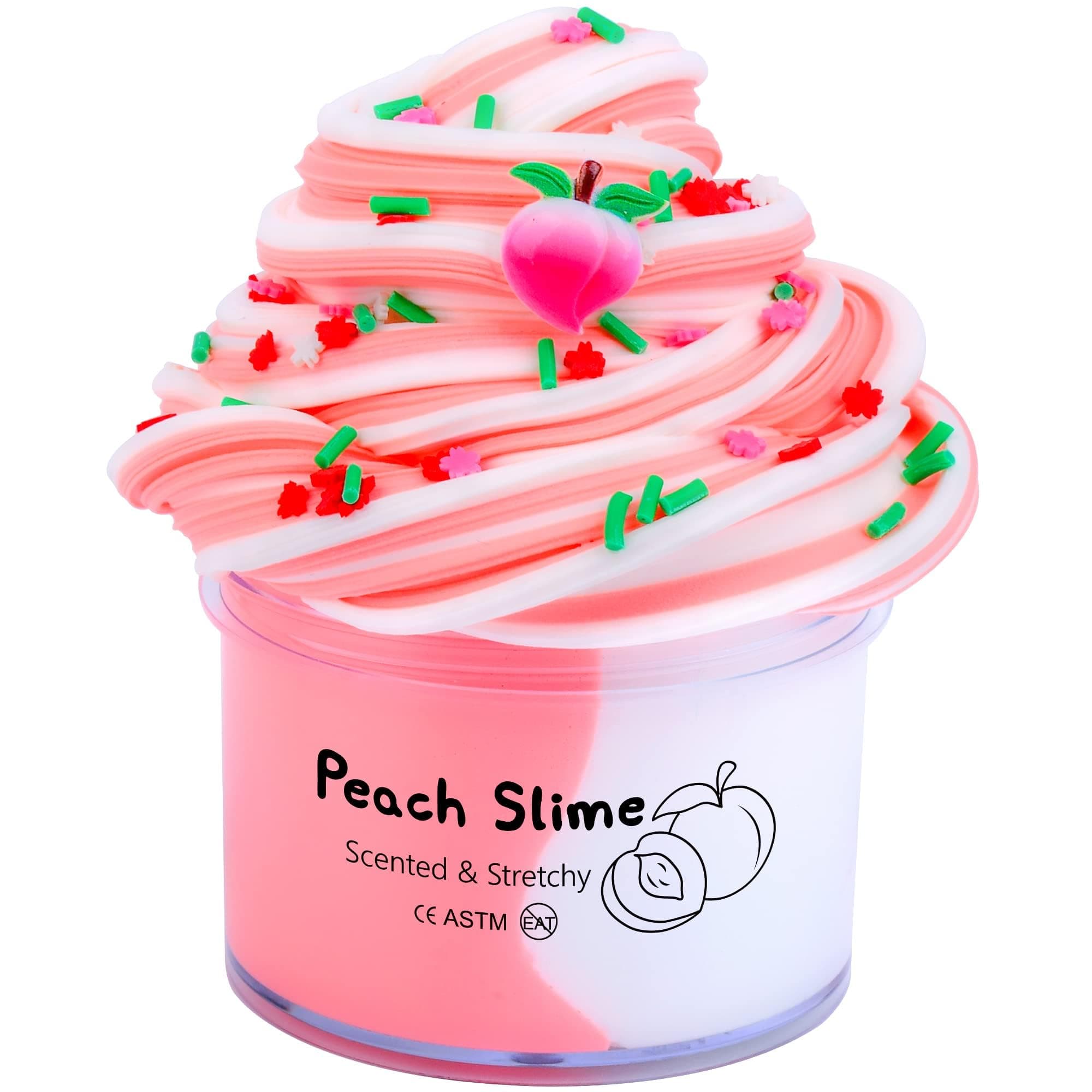 Pink Peachybbies Butter Slime,Fragrant and Elastic Toys,Party Prizes,School Education,Birthday Gifts for Boys and Girls (200ml)