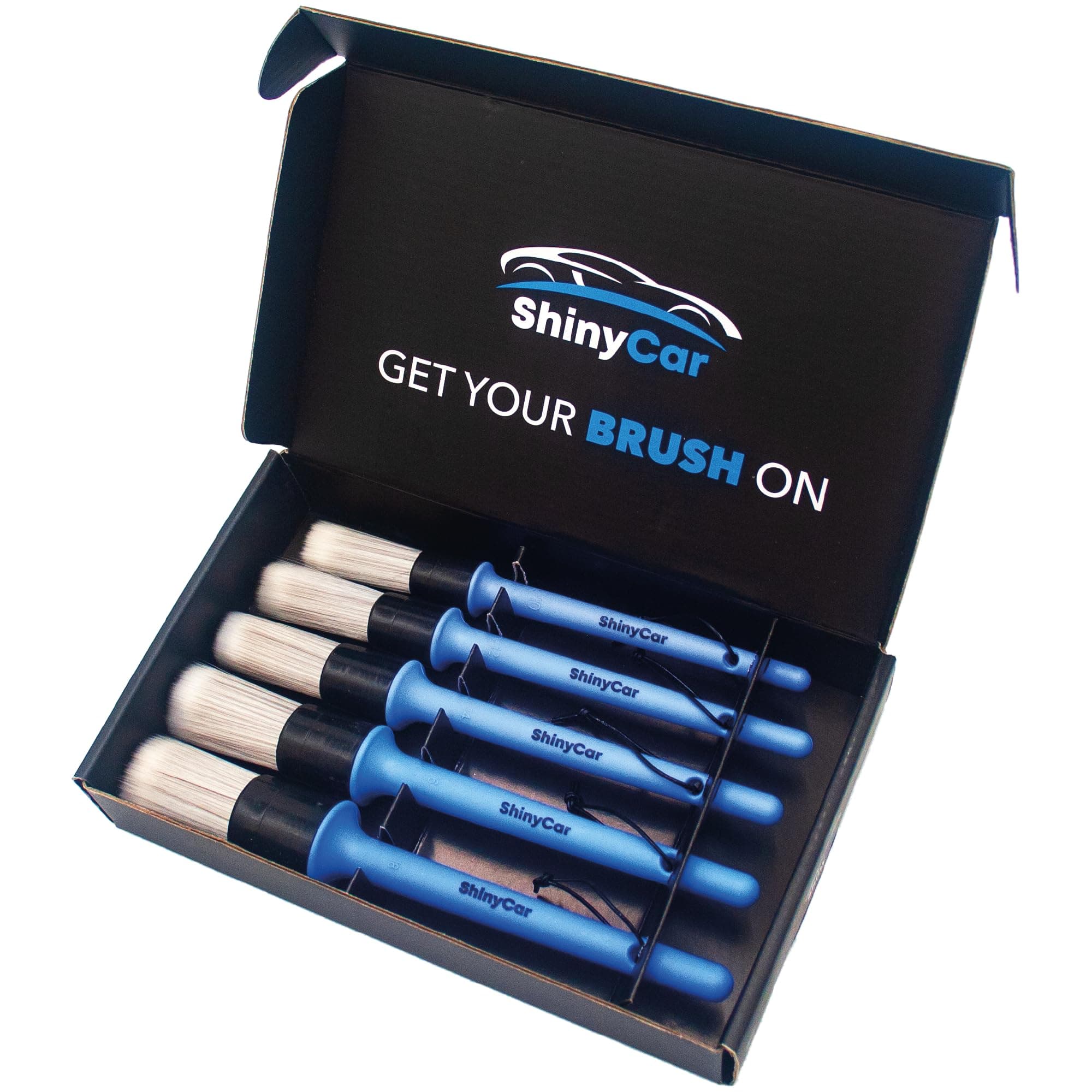 UK: 5x Professional Premium Detailing Brushes, Ultra-Soft, Non-Scratch, For Cleaning/Washing Cars. Each Detail Brush Is Safe For Valeting Delicate Surfaces, Inc. Paintwork & Alloy Wheels