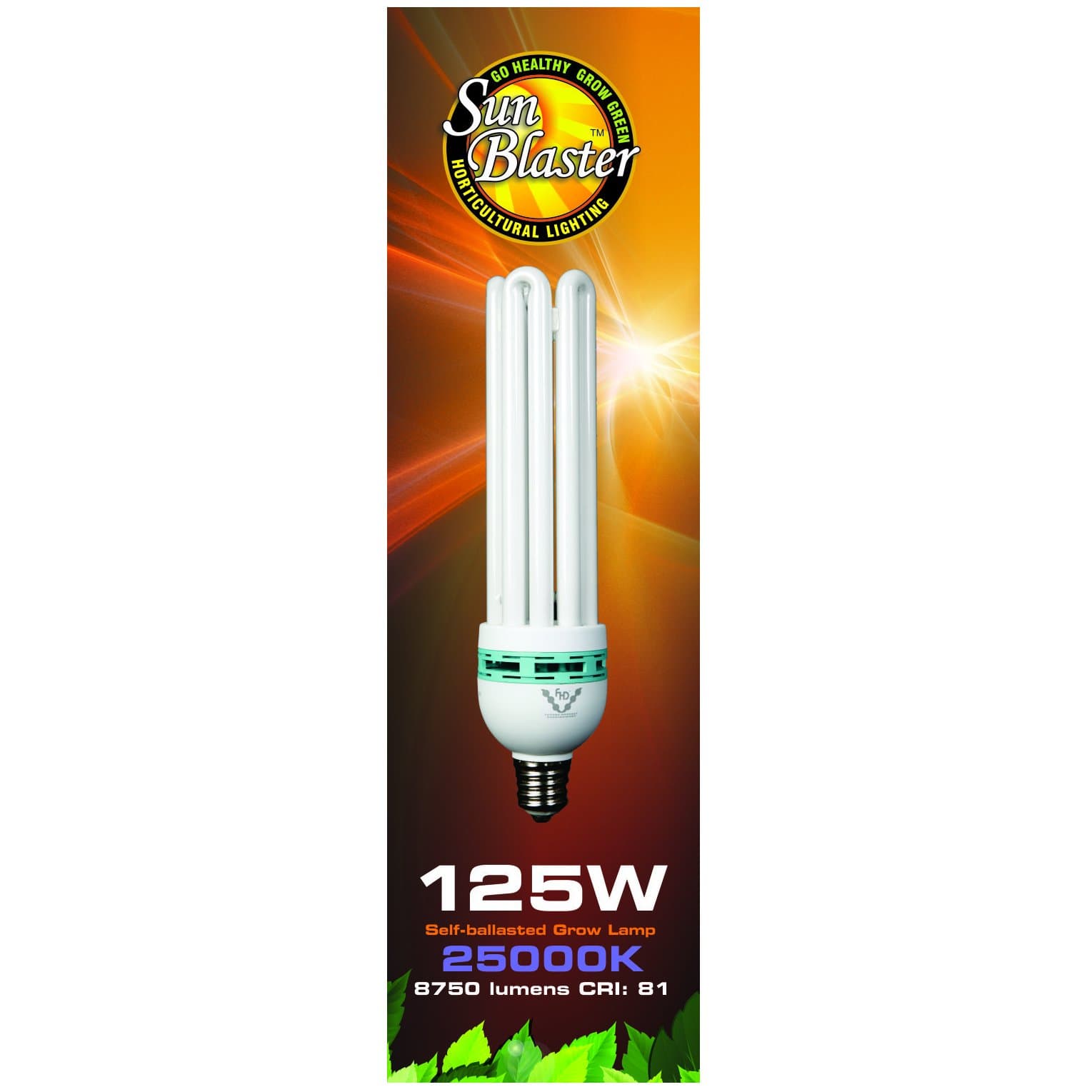 Sun Blaster CFL 25000K Blue Spectrum Bulb, 125-watt