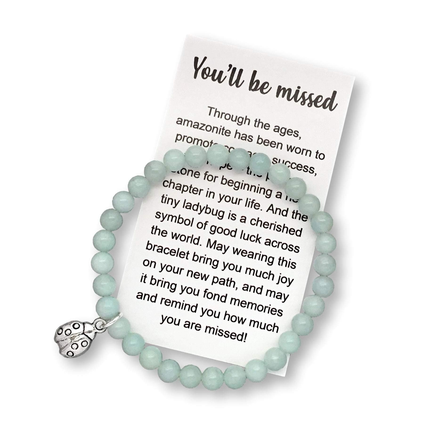 Coworker Leaving Gift for Women - Farewell Bracelet with Message Card & Gift Box