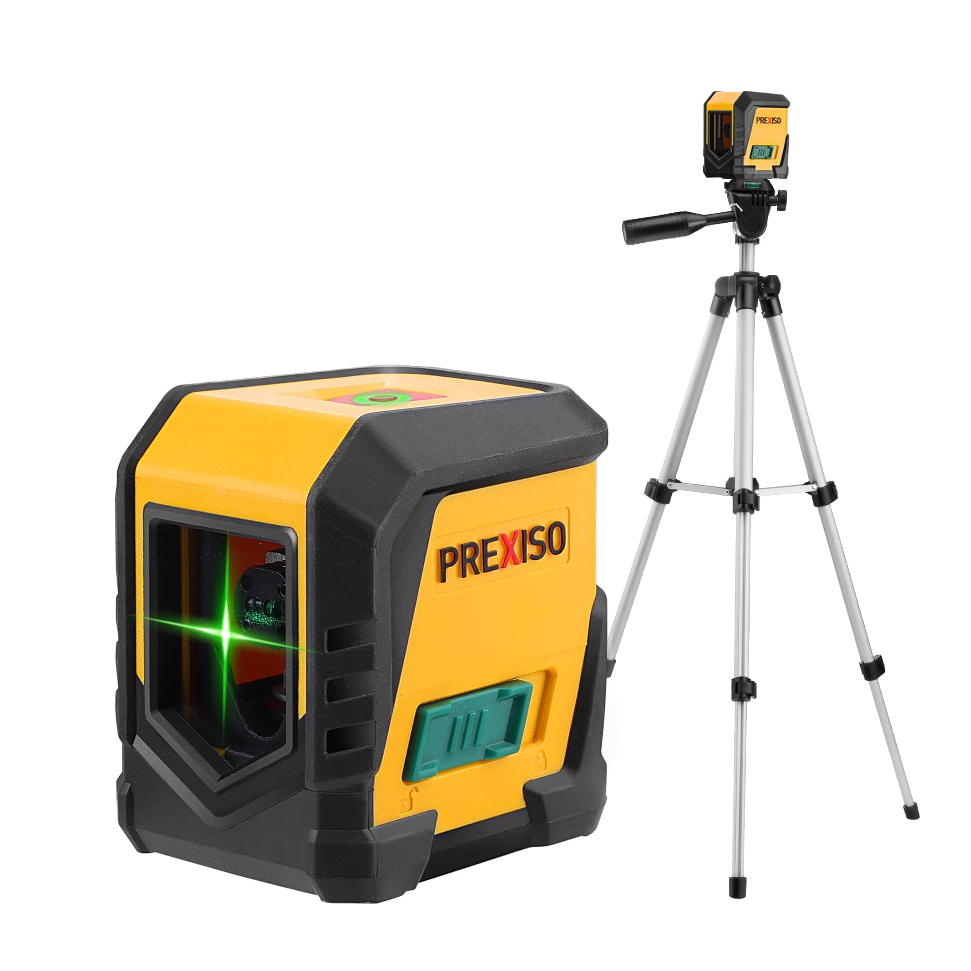 Laser Level with Tripod, Green Cross Line Laser Level, Horizontal and Vertical Line Leveler Tool for Hanging Pictures, House Decoration, Manual/Self-Leveling Mode with LED Indicator