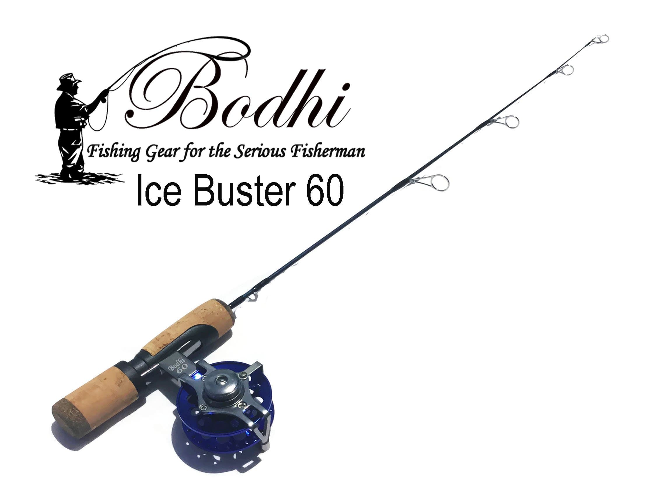 Bodhi Ice Buster Ice Fishing Rod and Reel Combo Right Handed Reel