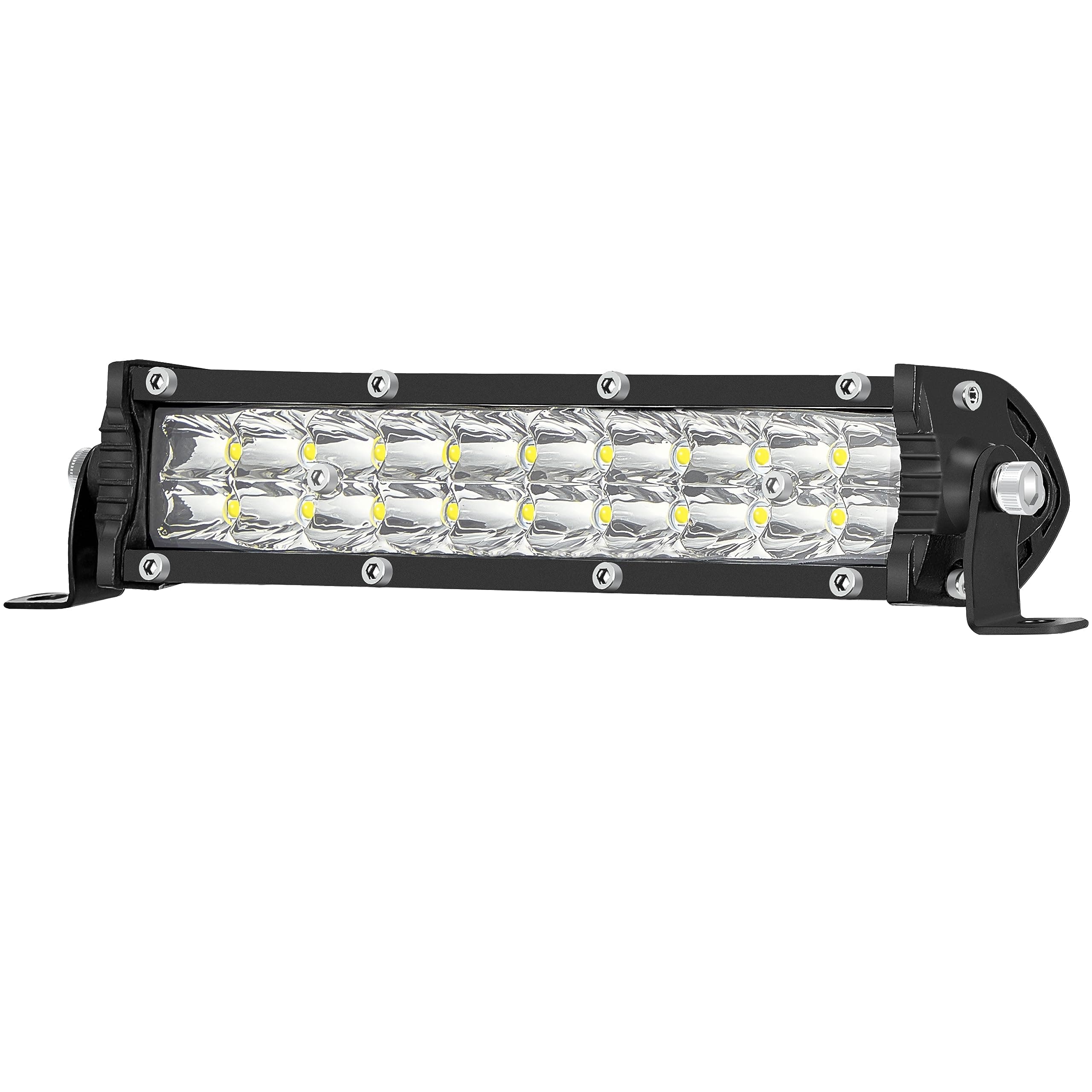 7 Inch Slim LED Light Bar for Truck, 10-60V LED Off Road Driving Auxiliary LED Fog Light Pods 60W 6000lm, Waterproof Automotive Lightbar for Tractor ATV UTV RZR RC RV Mower Golf Cart Ebike Riding