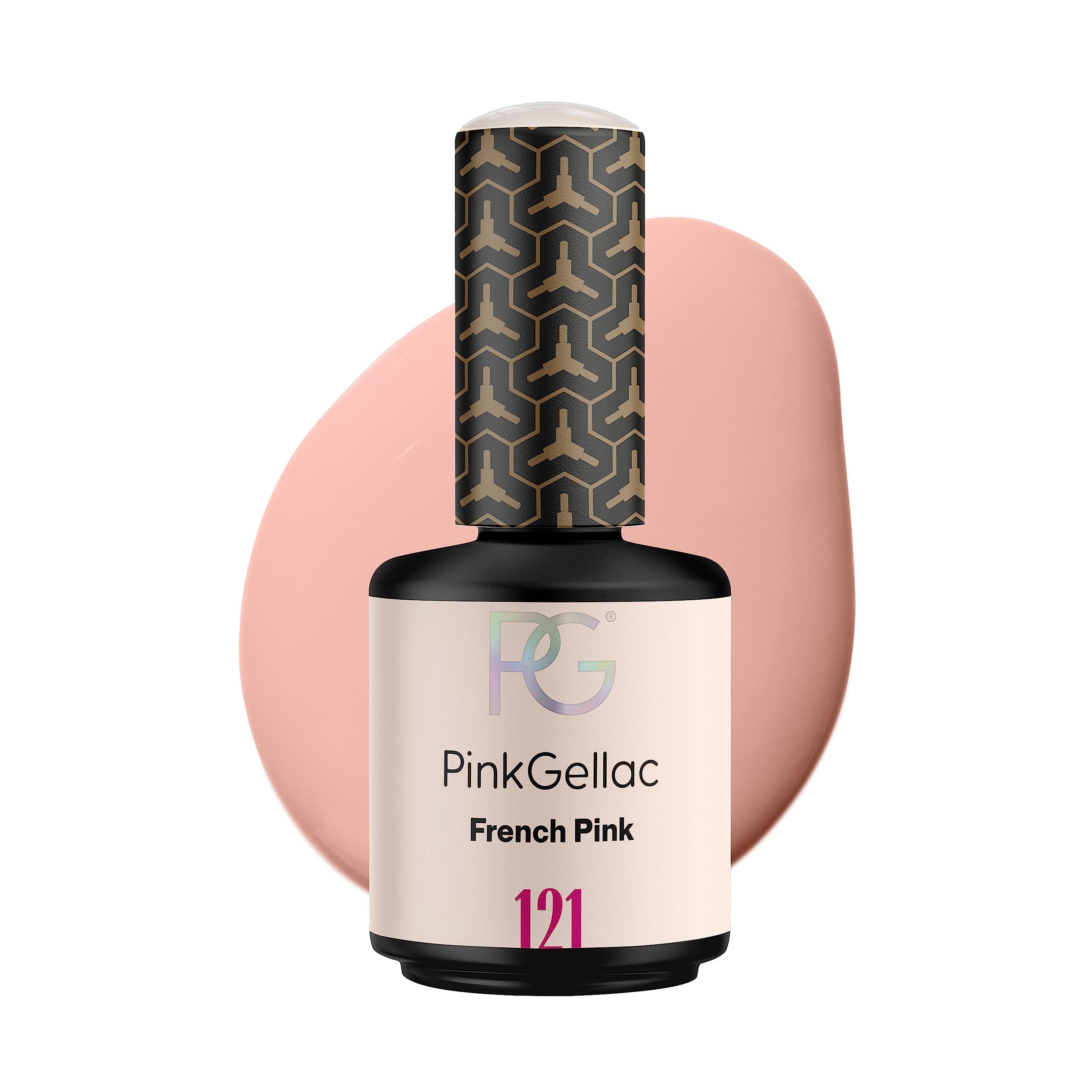 Pink Gellac #121 French Pink Soak-Off UV / LED Gel Polish (15ml / 0.5 fl oz) by Pink Gellac