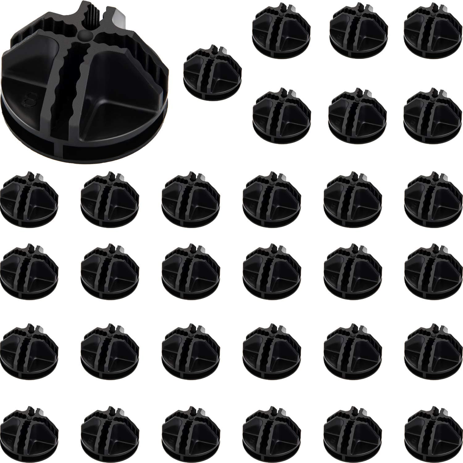 JOVITEC Plastic Connector Wire Grid Cube Organizer Connector for Modular Closet Storage Organizer and Wire Shelving (Black, 32)