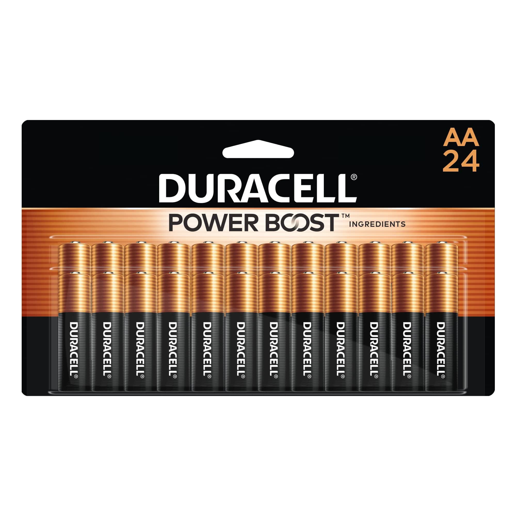 Duracell Coppertop Double AA Batteries with Power Boost Ingredients, 24 Count (Pack of 1) Long-lasting Alkaline Double AA Battery for Household and Office Devices