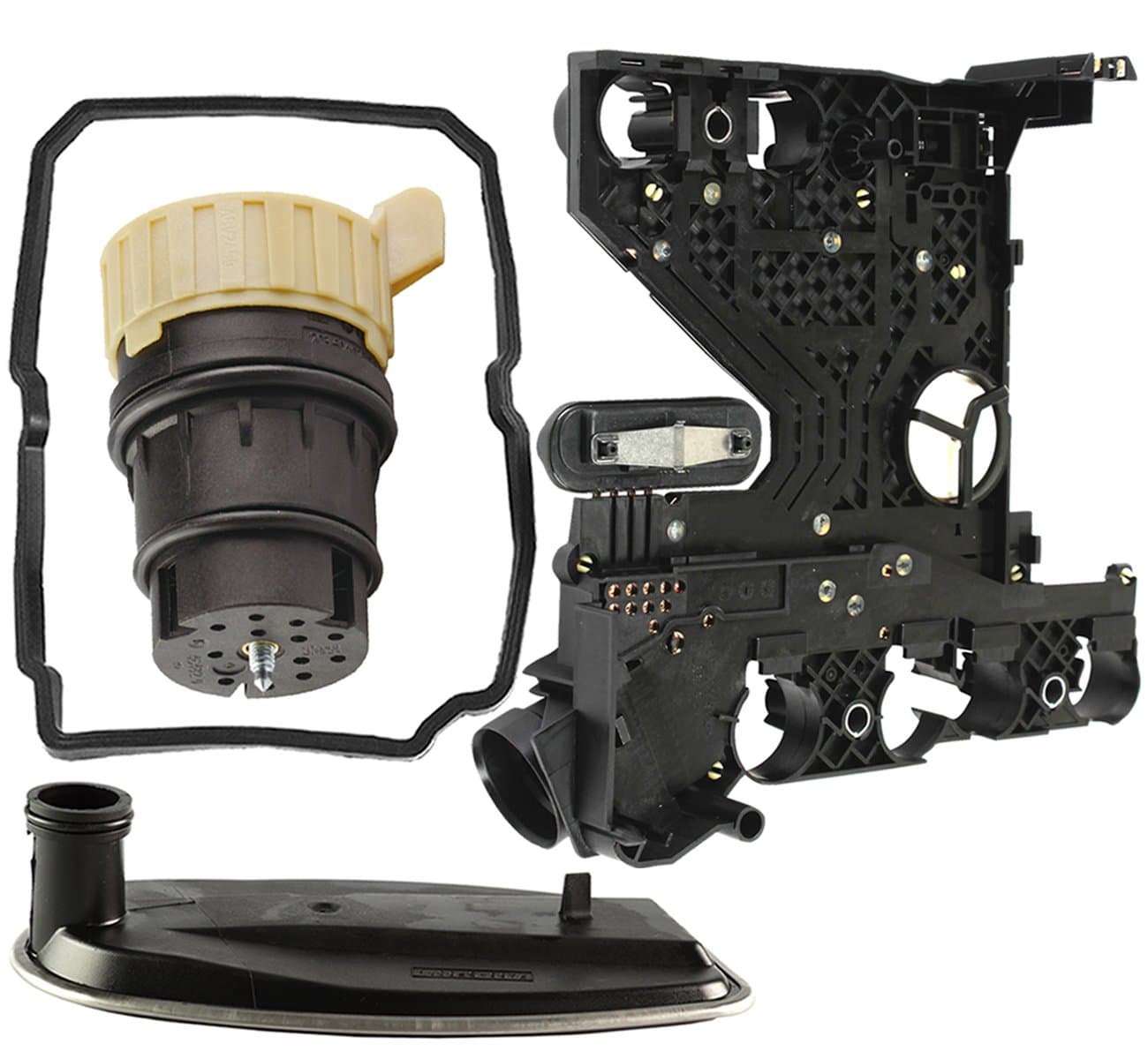 Bapmic 1402710080 Transmission Conductor Plate + Filter + Gasket + Connector Adapter Kit for Mercedes-Benz 722.6