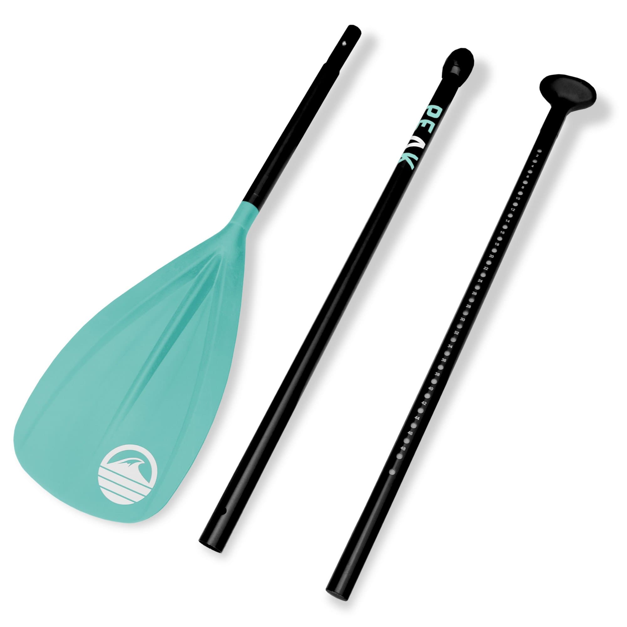 Peak 3 Piece Aluminum Adjustable Stand UP SUP Travel Paddle – Aluminum Shaft, Nylon Blade