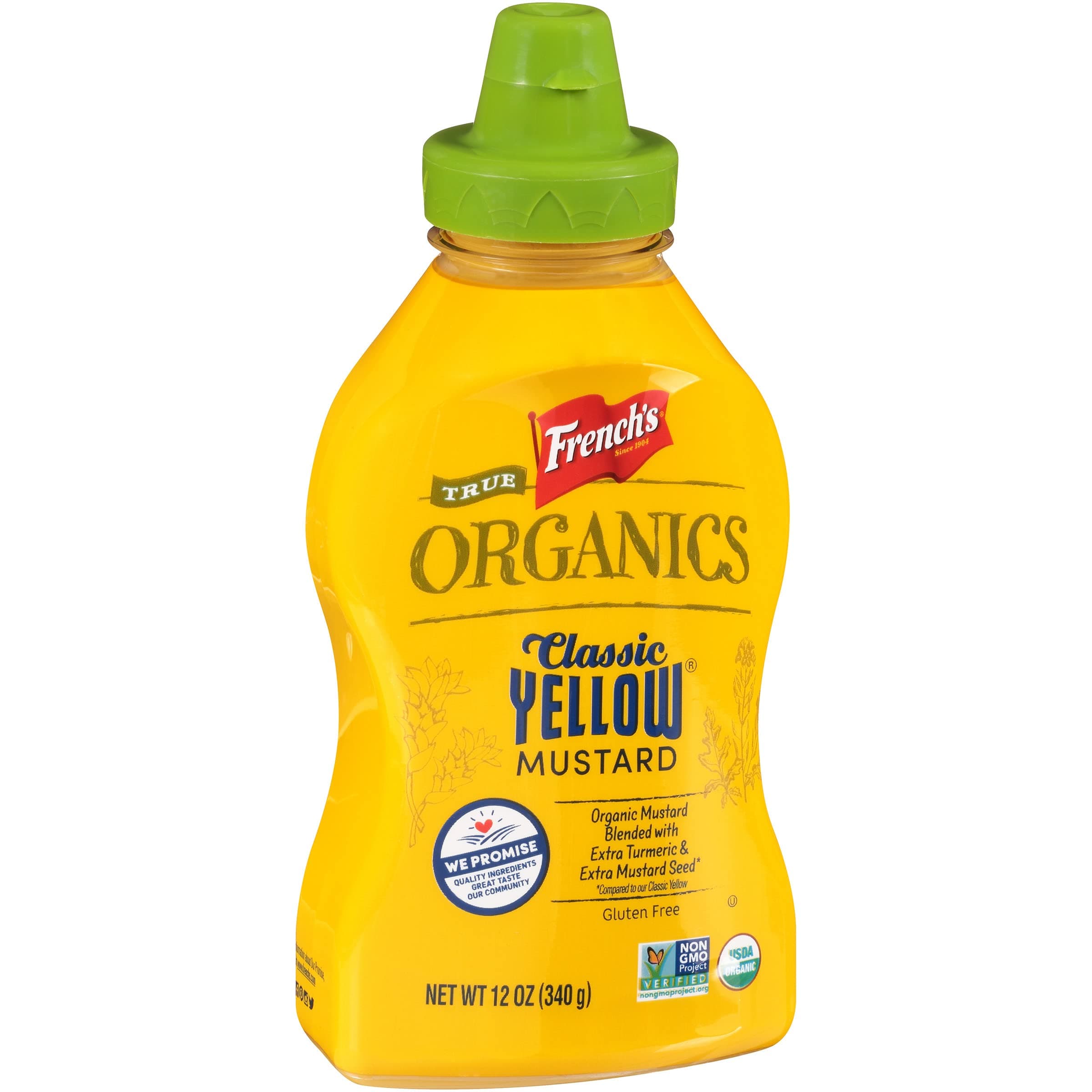 True Organics Classic Yellow Mustard, 12 oz