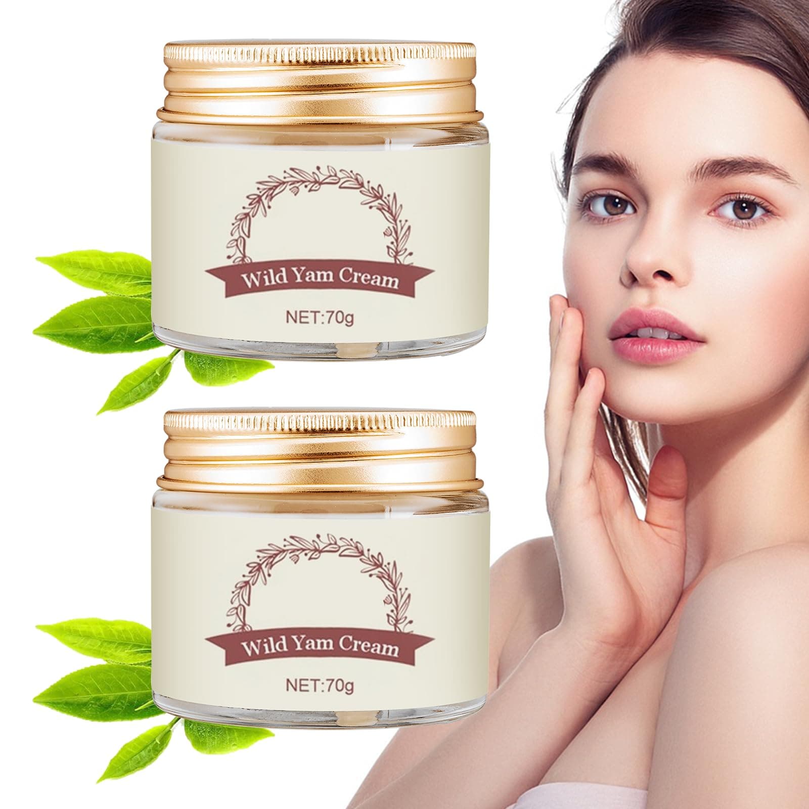 TROMED Genuine Wild Yam Cream - Annas Wild Yam Cream Organic for Hormone Balance, Women'S Organic Wild Yam Root Cream, Yam Cream for Pms & Menopause Relief for All Skin (2 pcs)