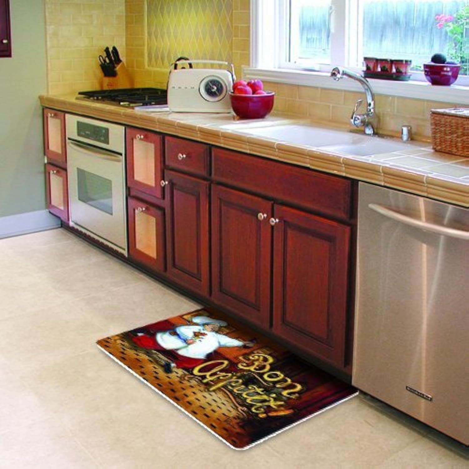 Cushion Comfort Running Chef Kitchen Mat, 18-Inch by 30-Inch