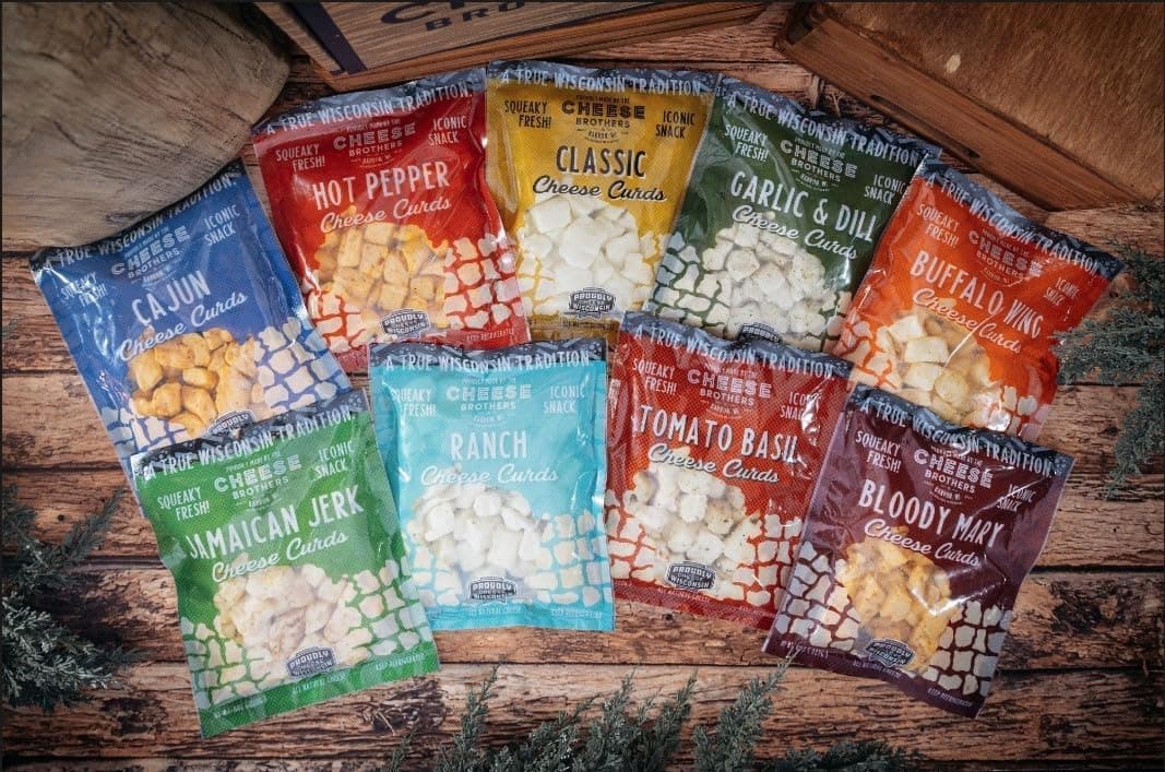 Cheese Bros Squeaky Fresh Wisconsin Variety Pack Sampler CHEESE CURDS | 9 PACK | 6 OZ and 8 OZ bags | Gourmet Gift for Families…