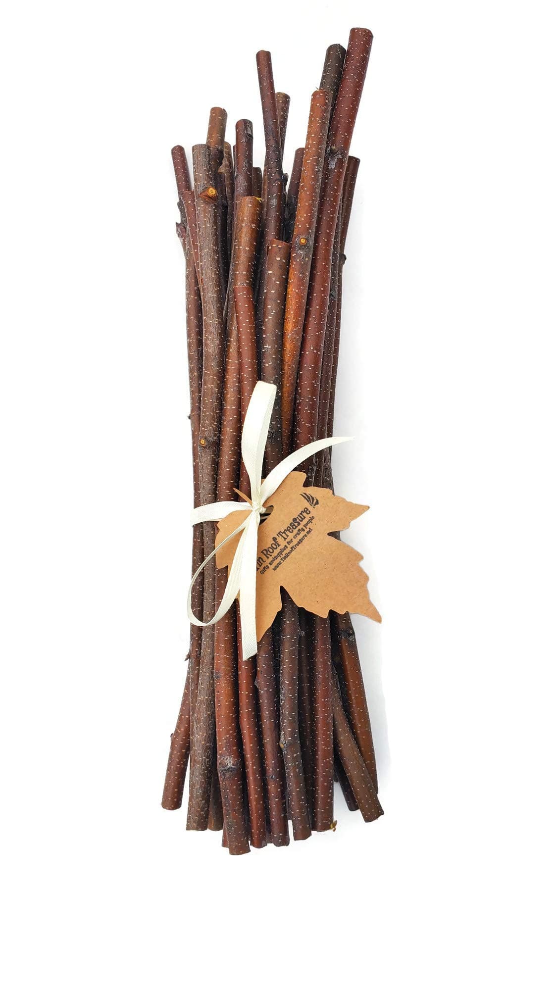 Tin Roof Treasure 6" to 12" Natural Speckled Birch Craft Sticks Pack of 30