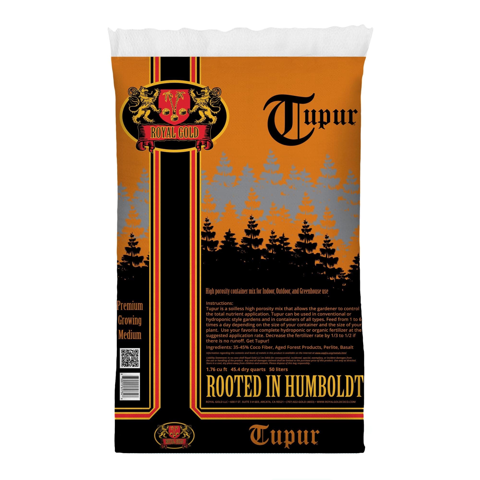 Royal Gold Tupur Mix Quick Draining Soilless Growing Medium, 1.76 Cubic Foot - for Constant Plant Feeding, and Healthy Root Growth, Use in Hydroponics or Container Gardening