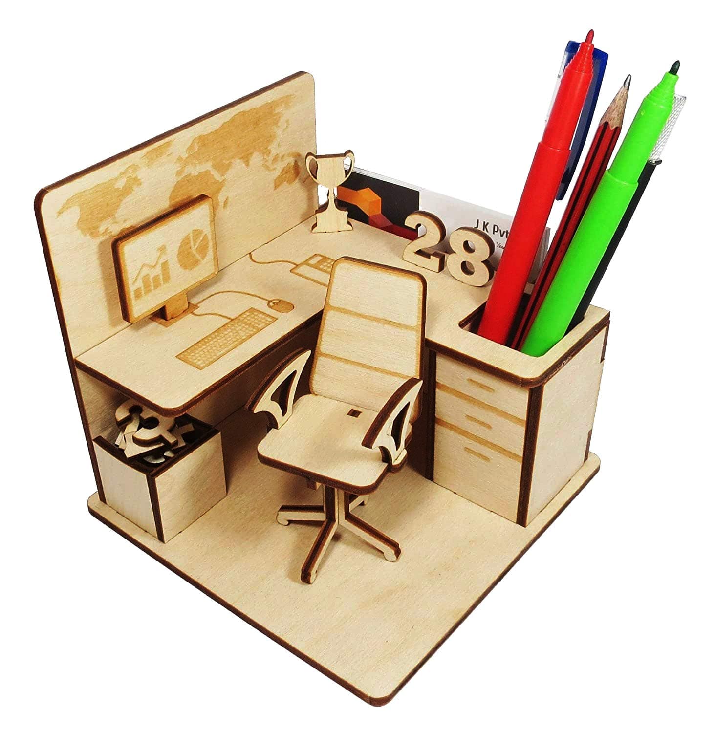 Office Cubicle Pen Stand Home Office Desk Stationary Organizer