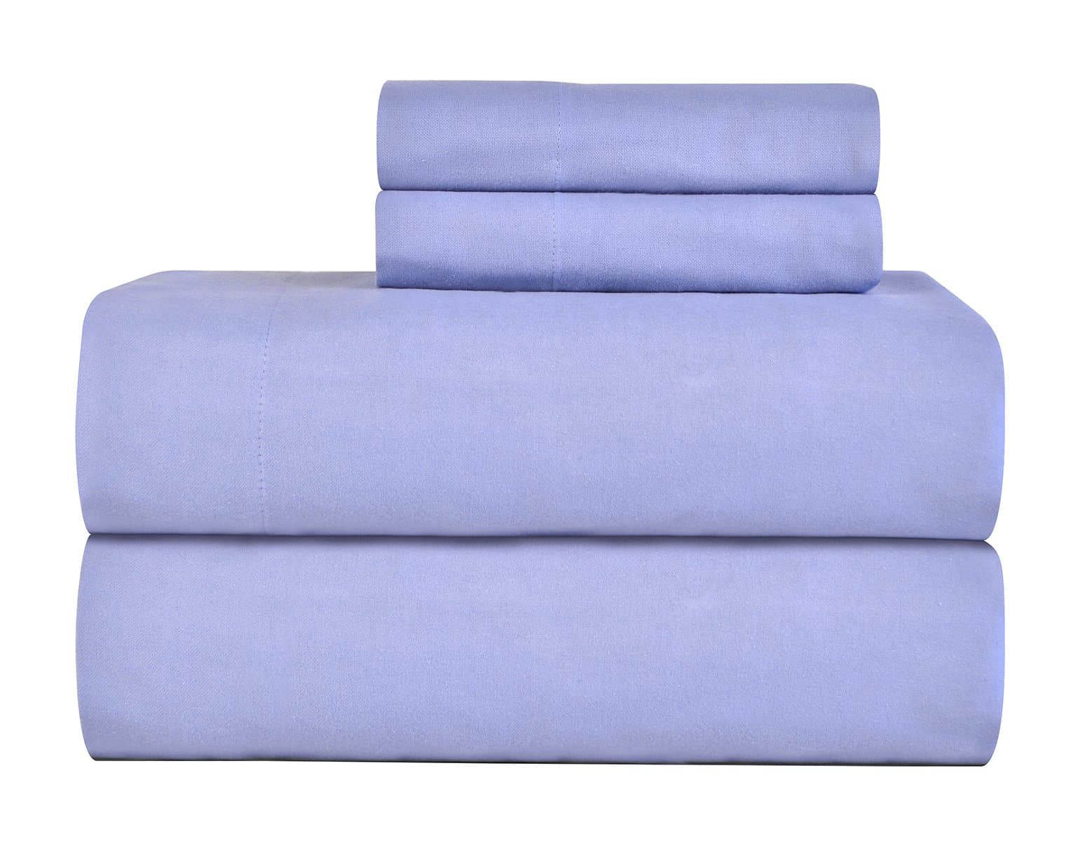 Celeste Home Ultra Soft Flannel Sheet Set with Pillowcase, Full, Blue