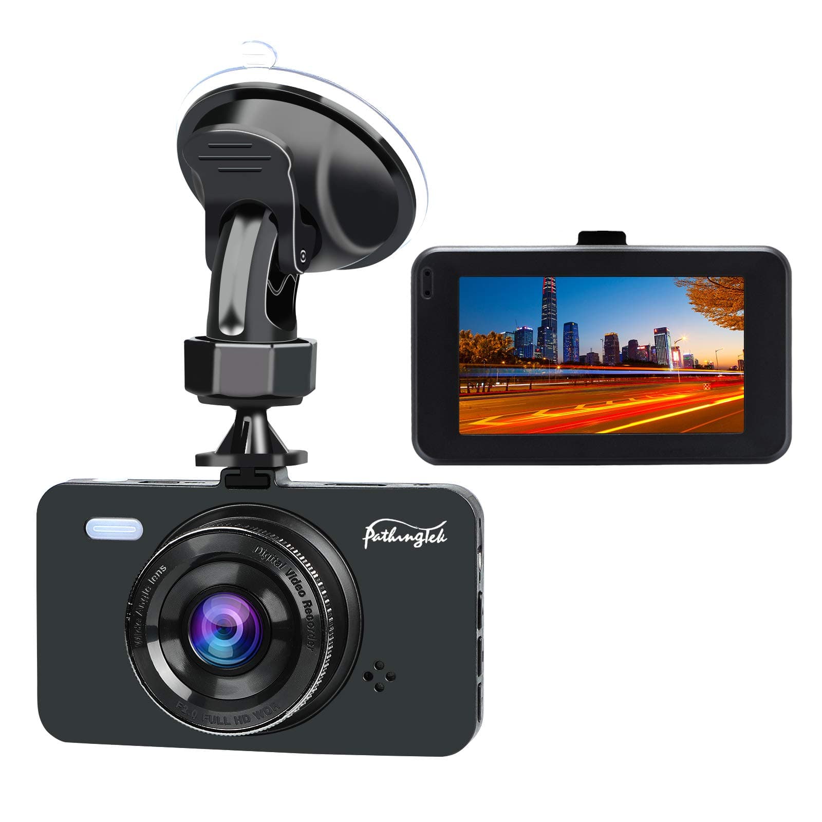 Dash Cam 1080P FHD Car Dashboard Camera with 3.0 Inch IPS High Definition Screen Built in G-Sensor,WDR,170°Wide Angle,Parking Monitor, Loop Recording,Motion Detection