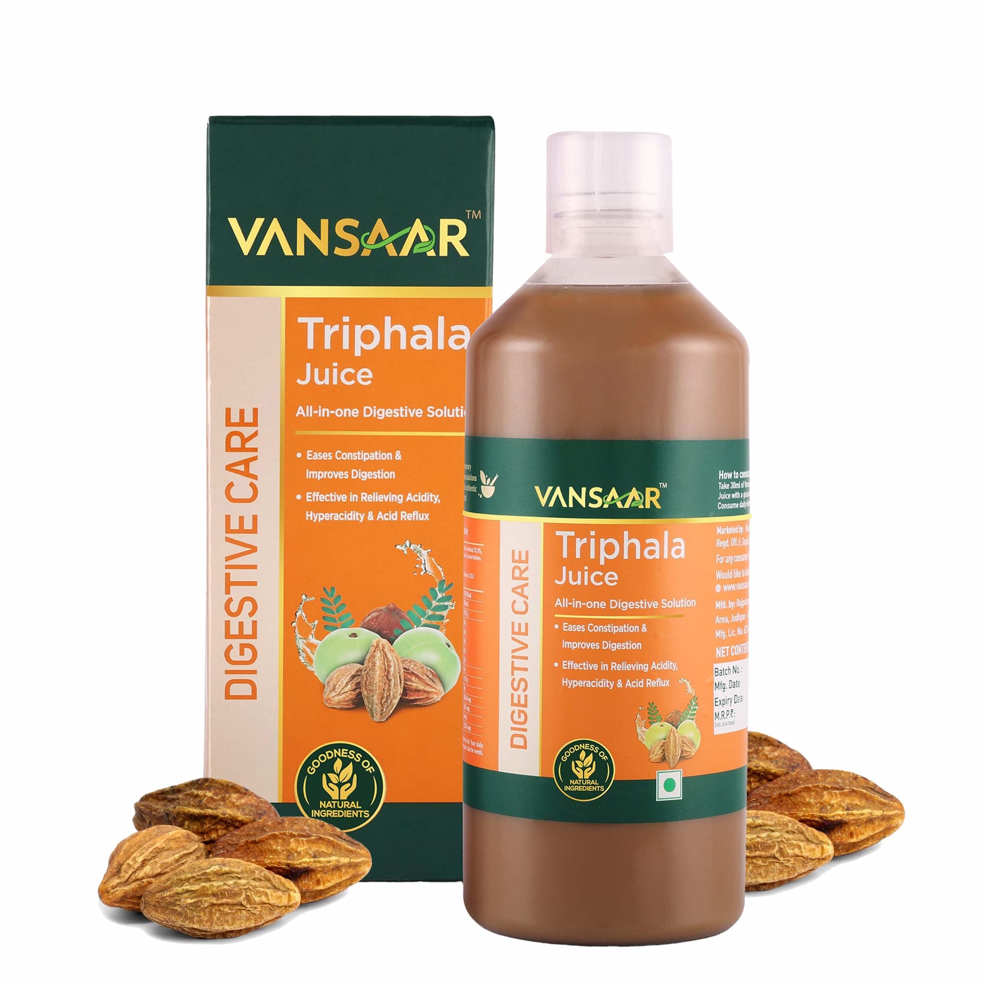 Triphala Juice - 1L | All-in-one Digestive Care Solution | Long term constipation, digestive problem relief supplement | Improves Gut Health | 100 % Ayurvedic Formula