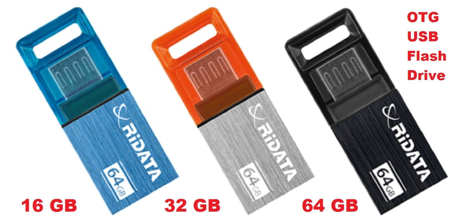 Ridata EZDRIVE Shift OTG 16 GB USB 2.0 Flash Drive 16 GB 32 GB 64 GB 128 GB 256 GB GB