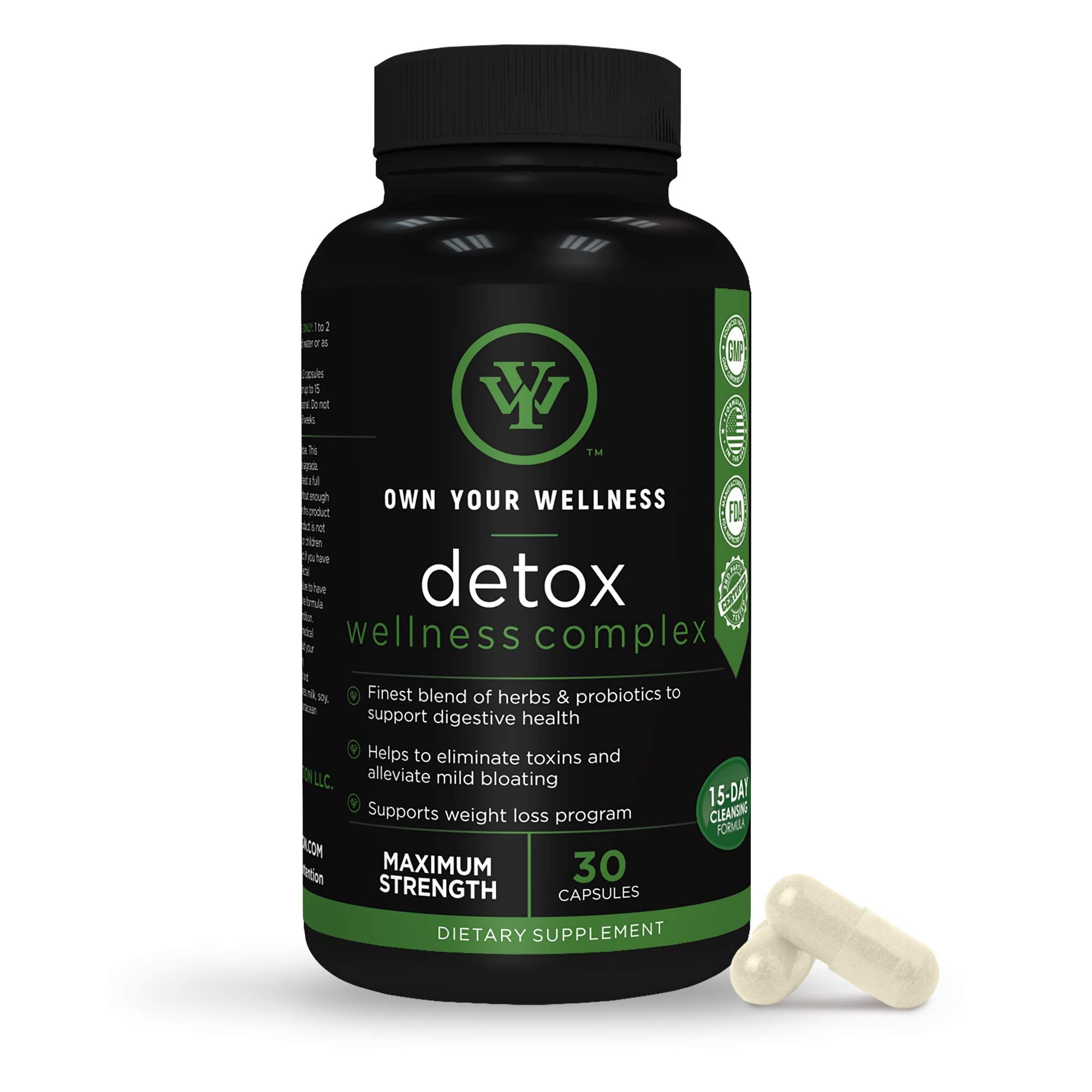 Detox Wellness Complex - Probiotics Dietary Supplement for Body Detox and Cleansing