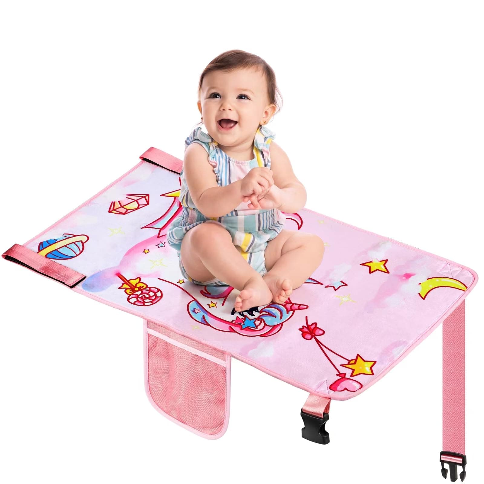 Toddler Airplane Bed, Airplane Seat Extender for Kids, Toddler Airplane Travel Essentials, Portable Toddler Travel Plane Bed, Airplane Flight Must Haves for Kids