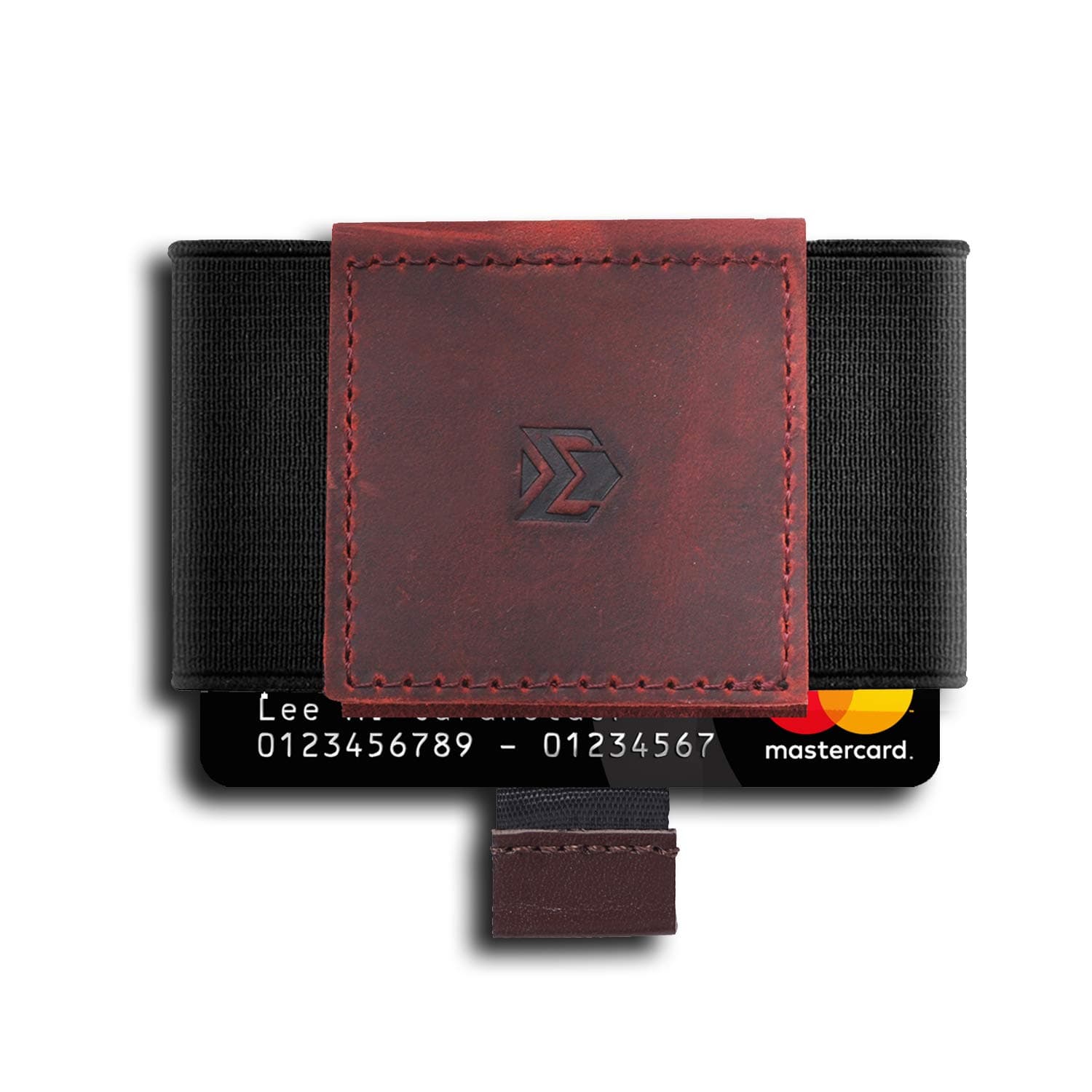 Elastic Wallet with Pull Tab for Men & Women – Slim Minimalist Front Pocket Leather Card Holder, Compact Stretch Design Fits 8–10 Cards & Cash – Premium Everyday Carry Wallet