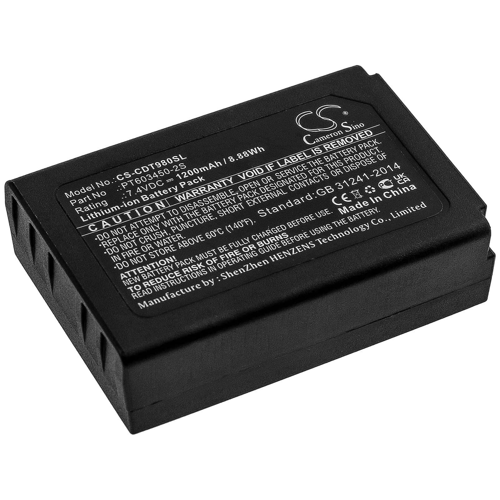 7.4V PT603450-2S Battery Replacement for CEM DT-988 DT-9880 DT-9880M DT-9881 DT-9881M