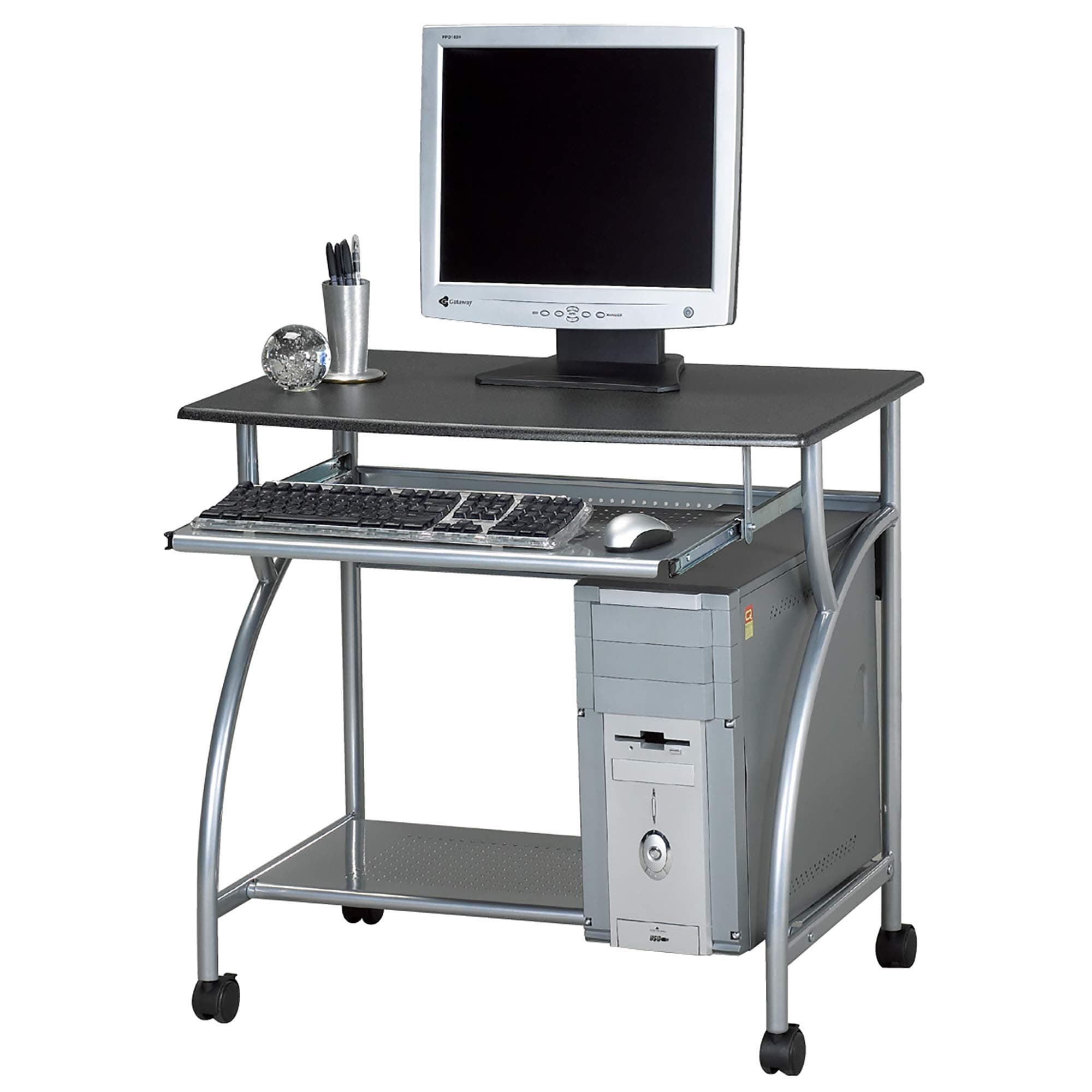SafcoMayline Group Mobile Workstation, Wood, Metallic Gray Paint/Anthracite Thermofoil, Anthricite