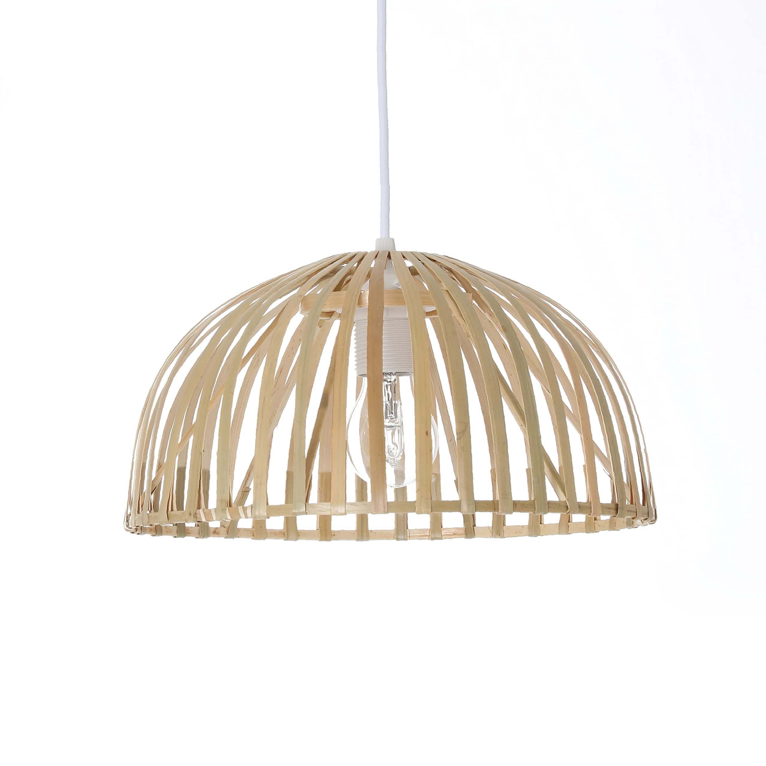 Hanoi 30 Bamboo Pendant Light 60 W Diameter 30 x Height 16 cm Natural
