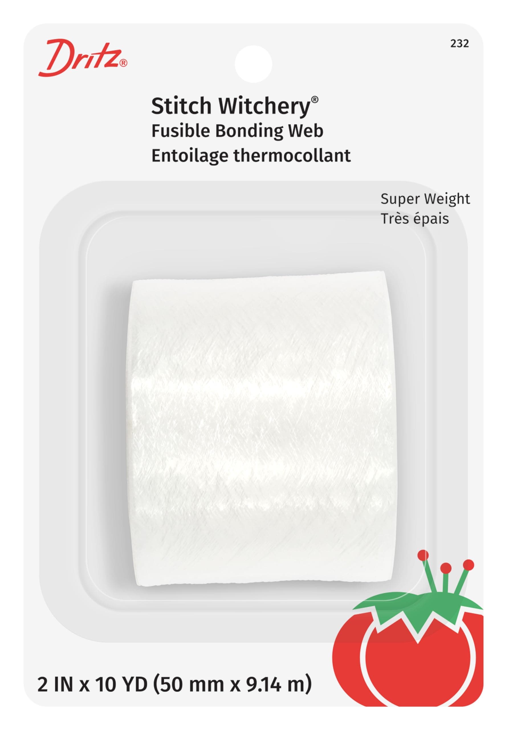 Dritz Polyamide Stitch Witchery Fusible Bonding Web Super Weight-2-inch x 10yd,White
