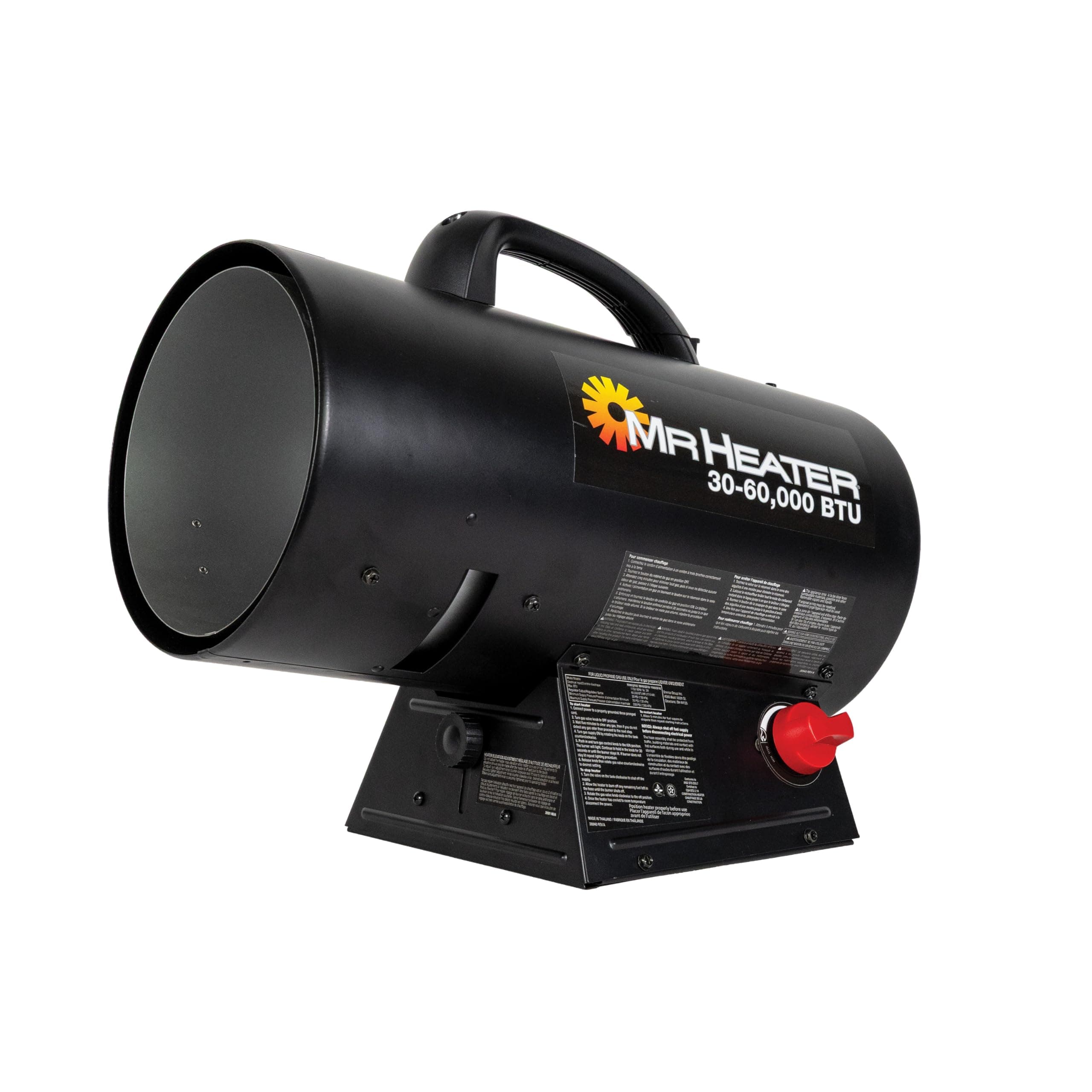 Mr. Heater MH60QFAV 60,000 BTU Portable Propane Forced Air Heater, 19.75 x 11.50 inches, black